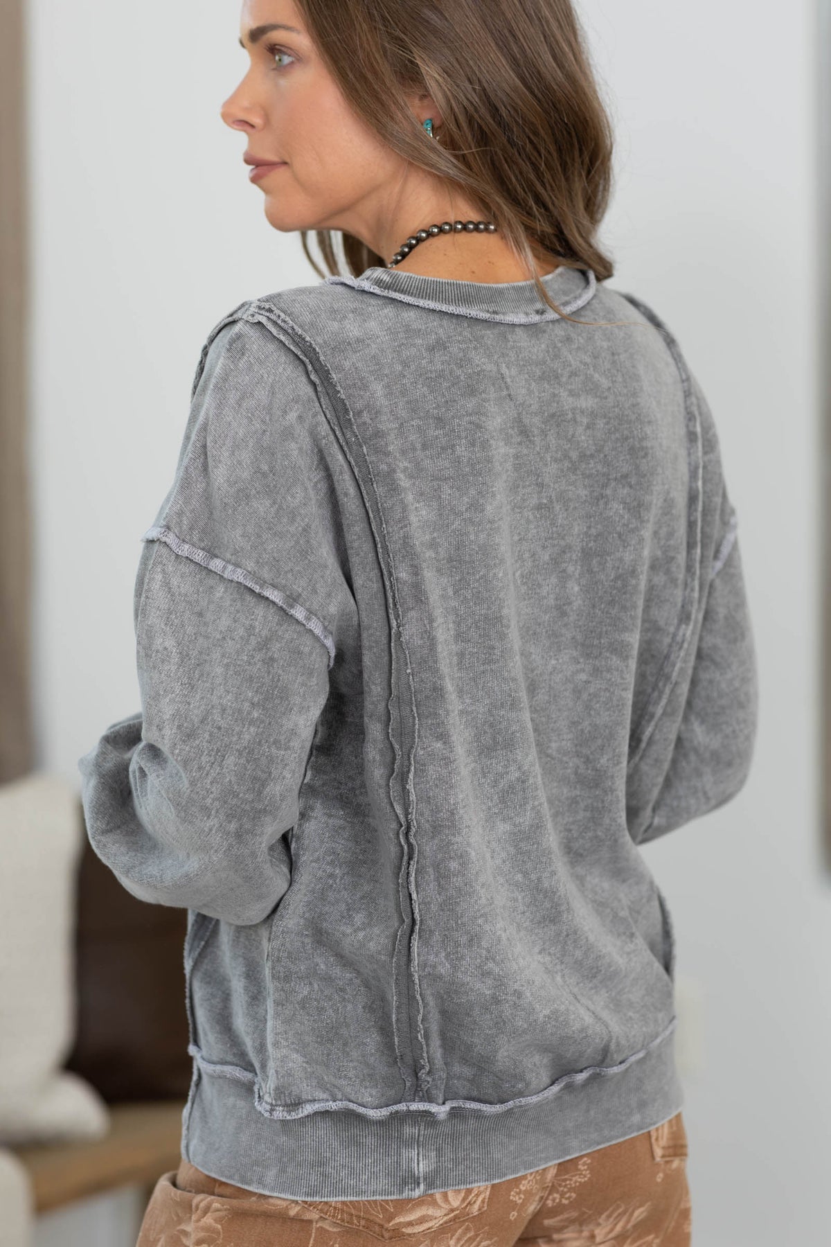 Snow Washed French Terry Sweatshirt