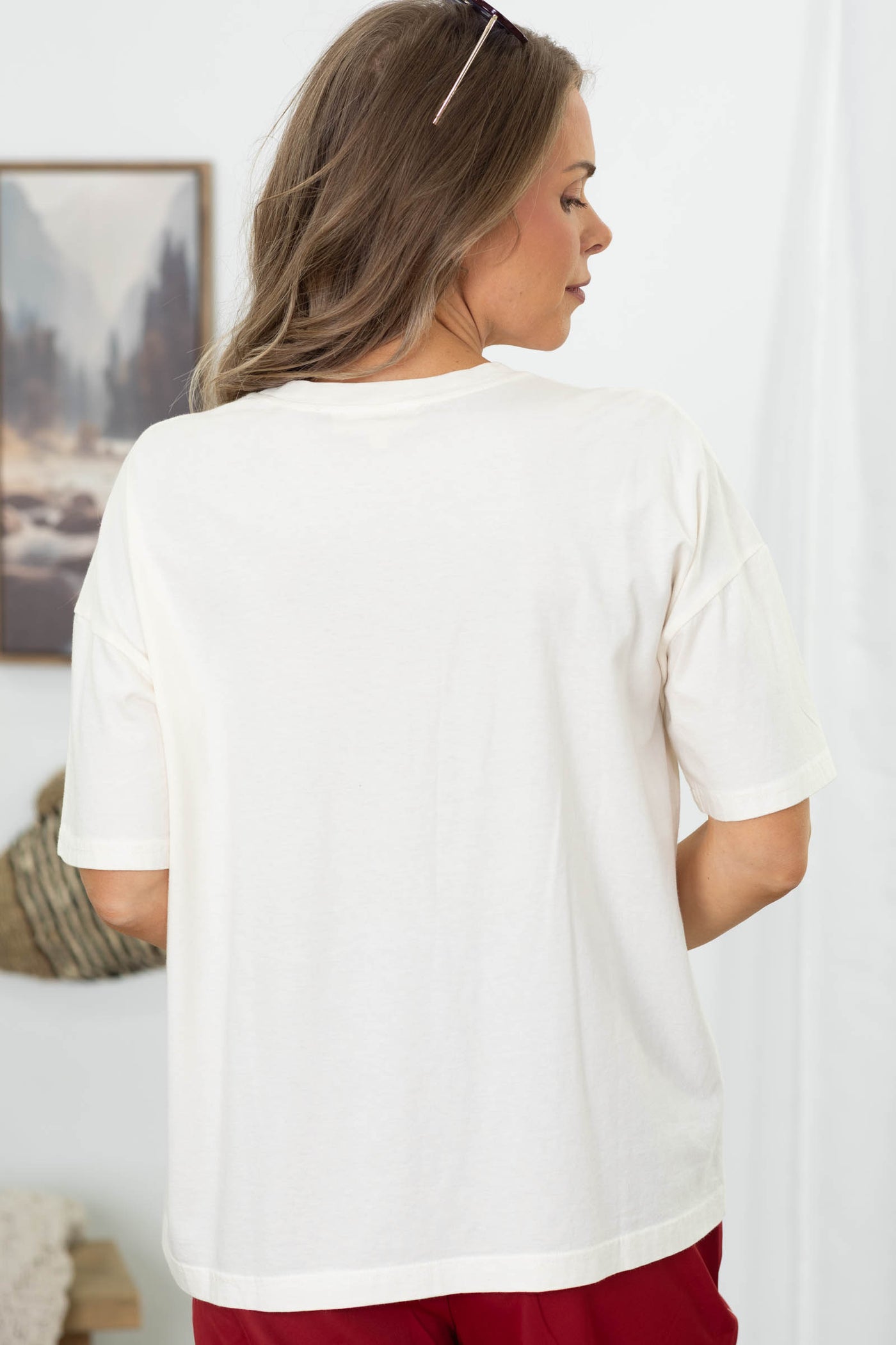 Ivory Lake Vibes Graphic Knit Tee