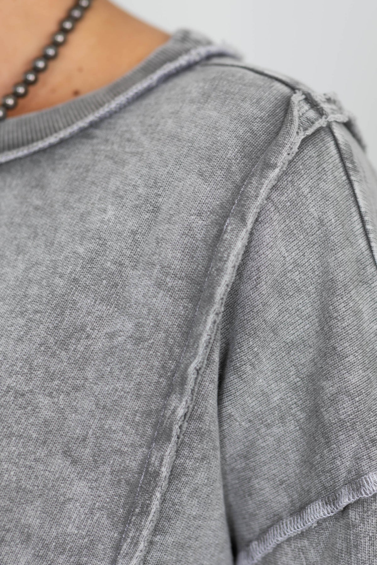Snow Washed French Terry Sweatshirt