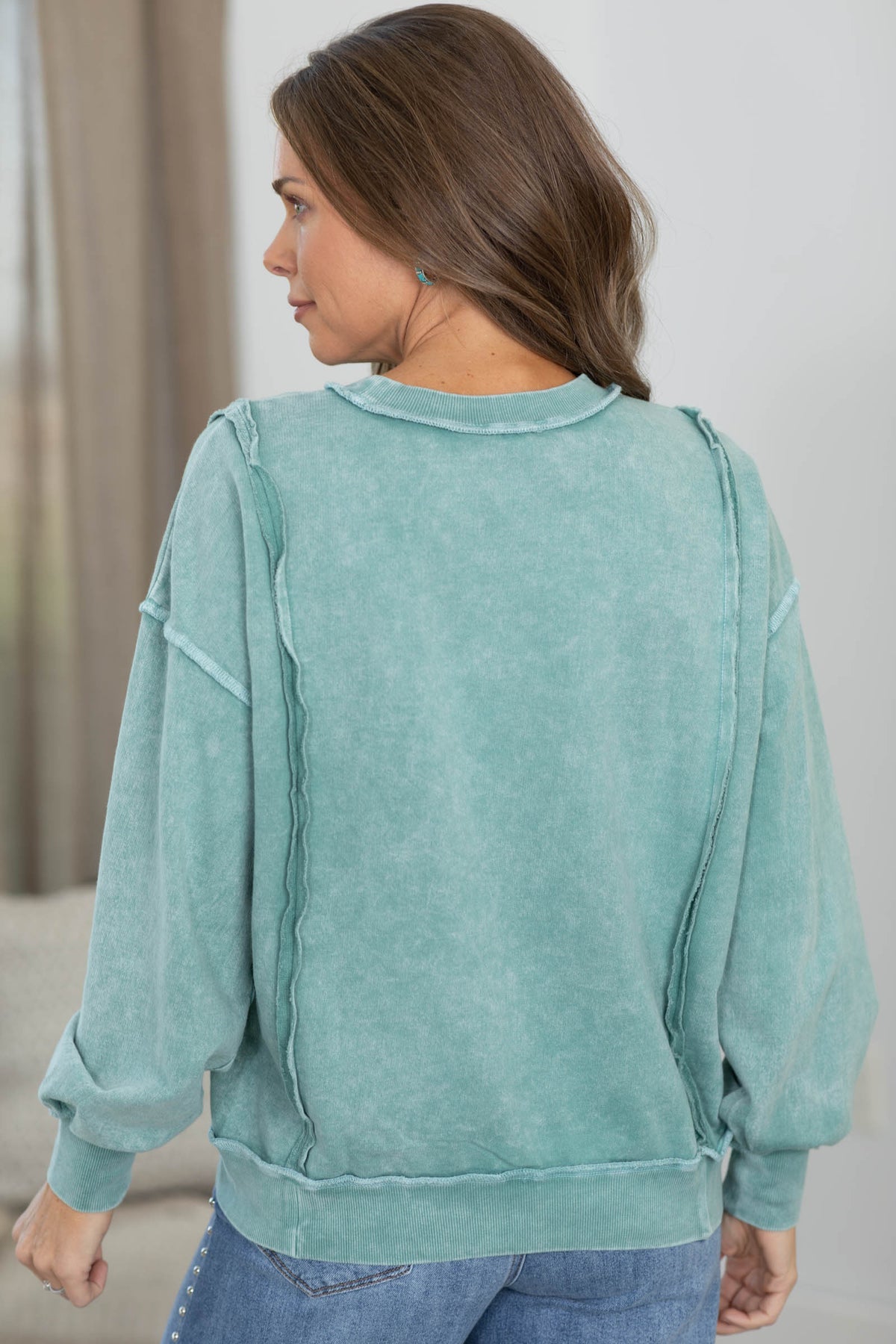 Snow Washed French Terry Sweatshirt