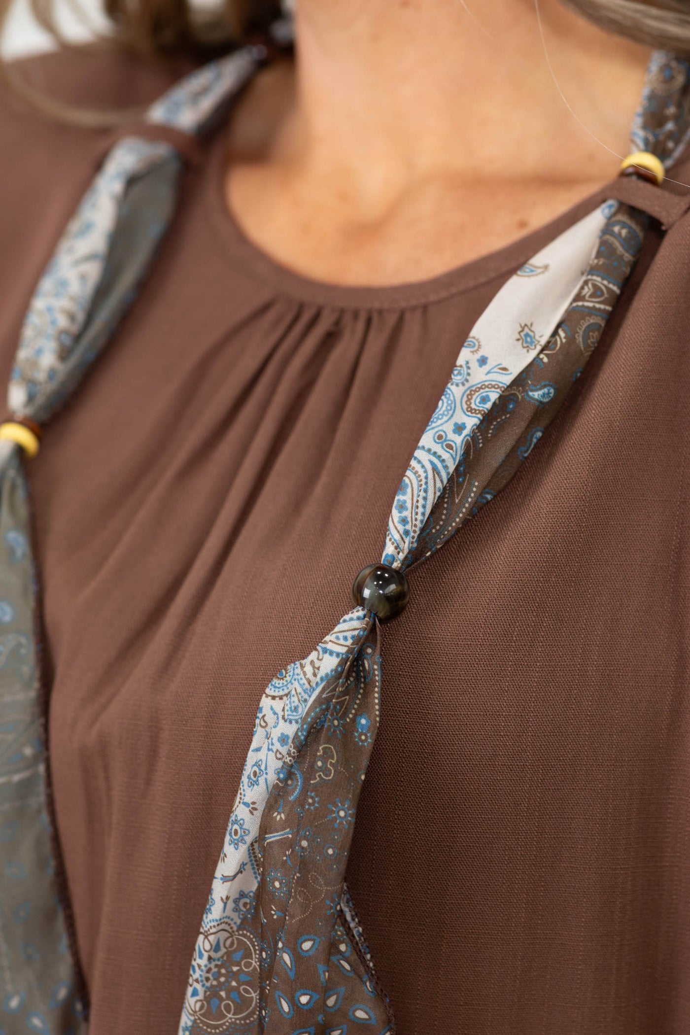 Scarf Tie Sleeveless Linen Top
