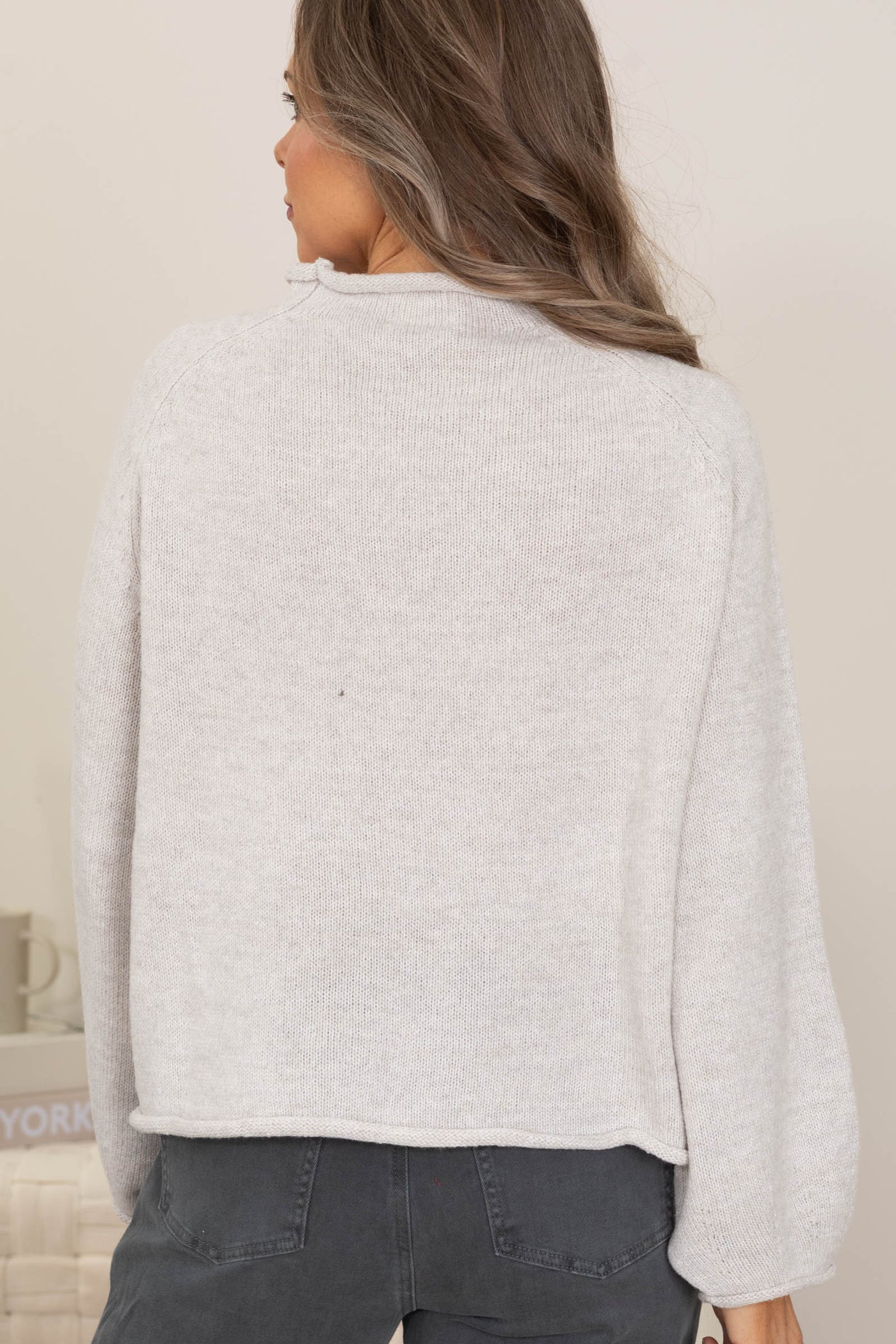 Oatmeal Sweater With Flying Duck