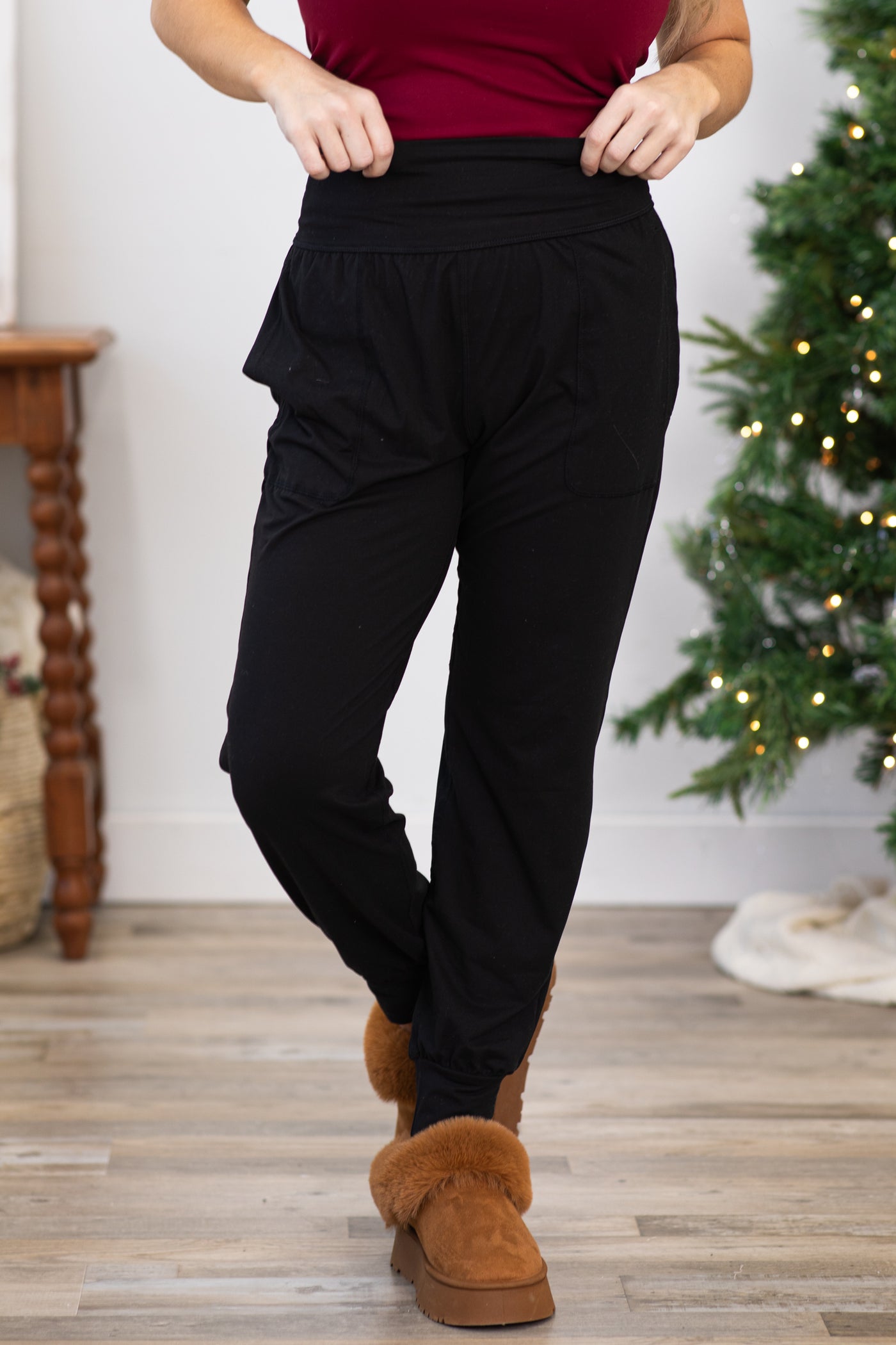 Black Joggers With Pockets
