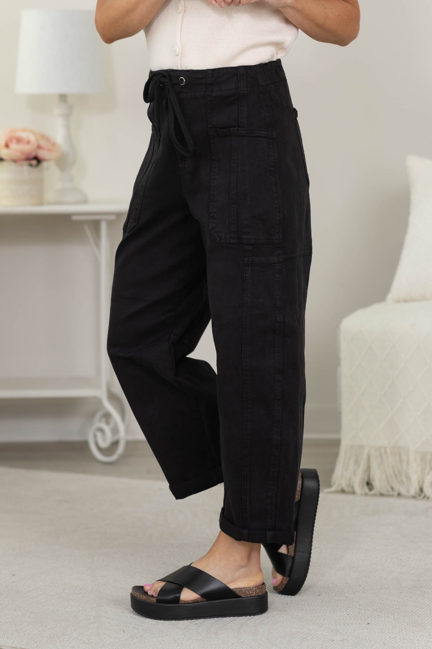 Risen Crop Wide Barrel Pants