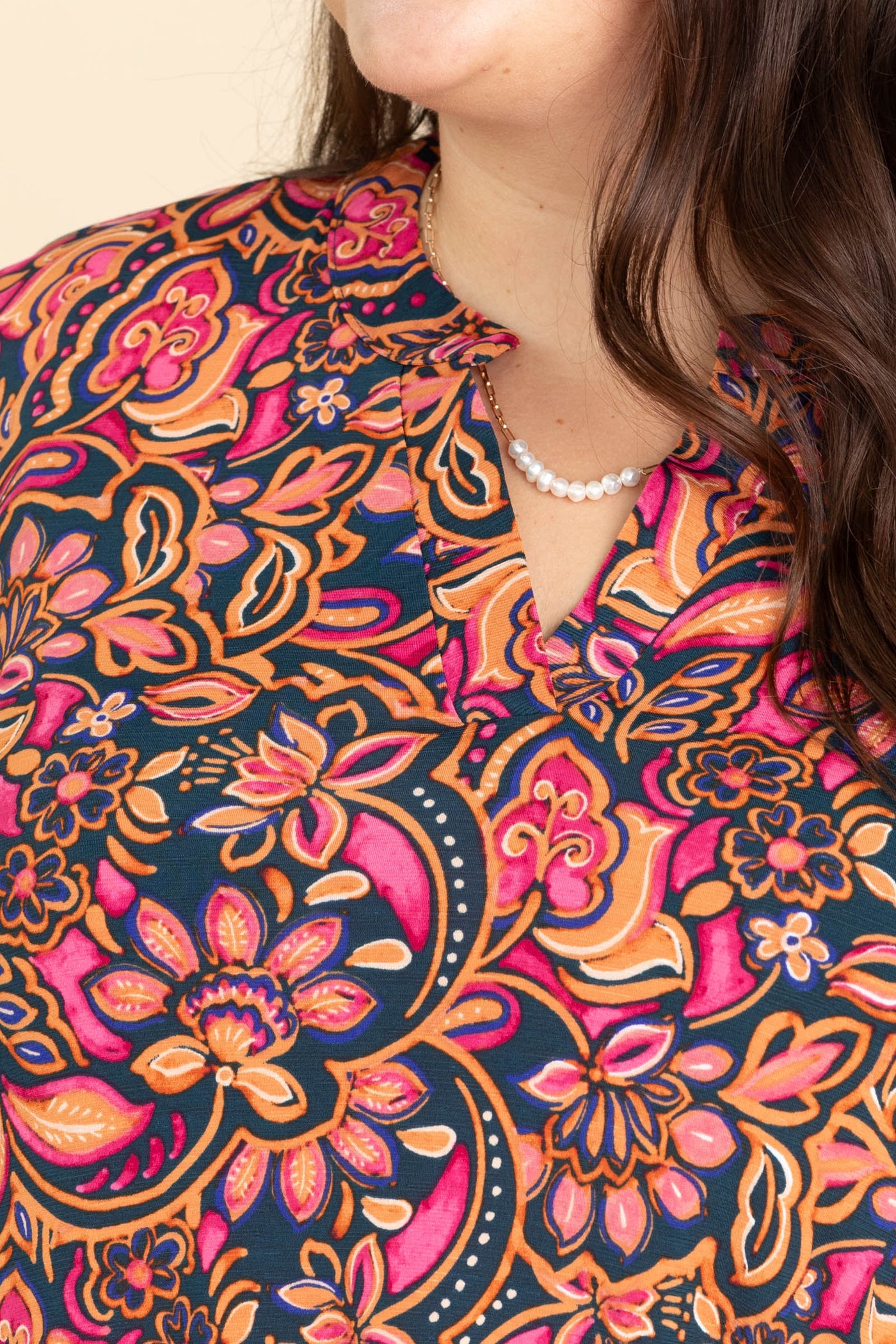 Berry Print Wrinkle Free Dress