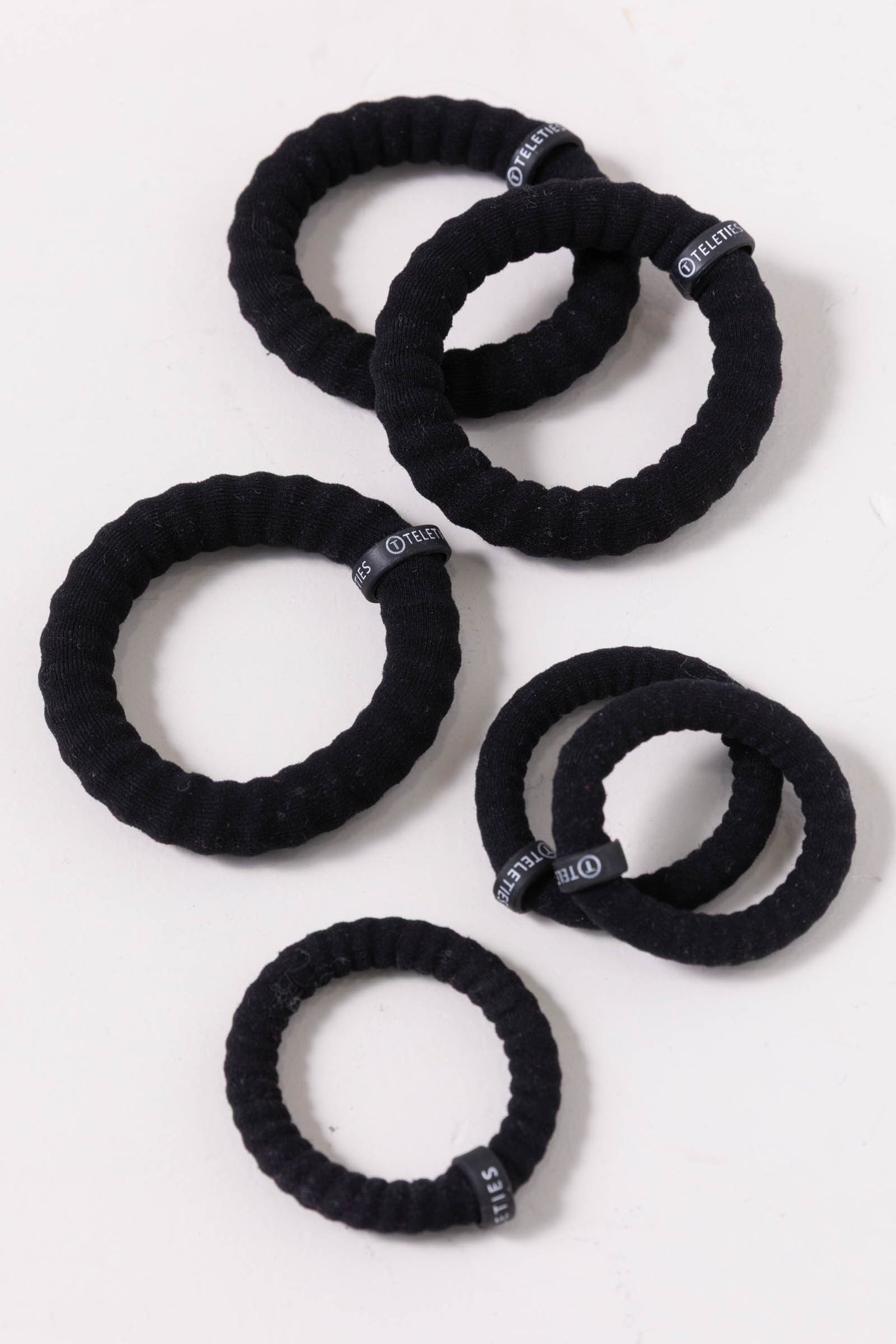 Jet Black Nylon Hair Ties