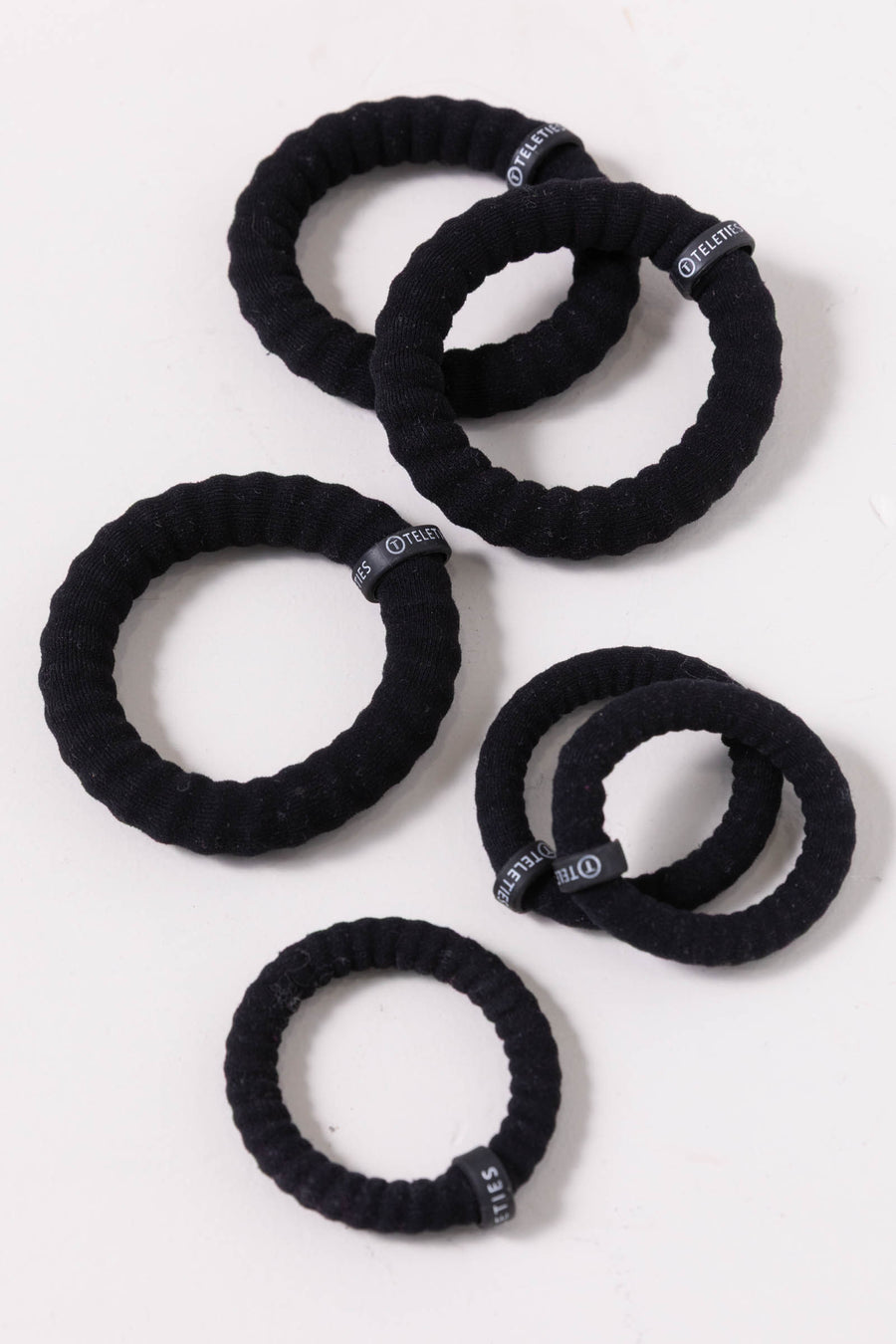 Jet Black Nylon Hair Ties