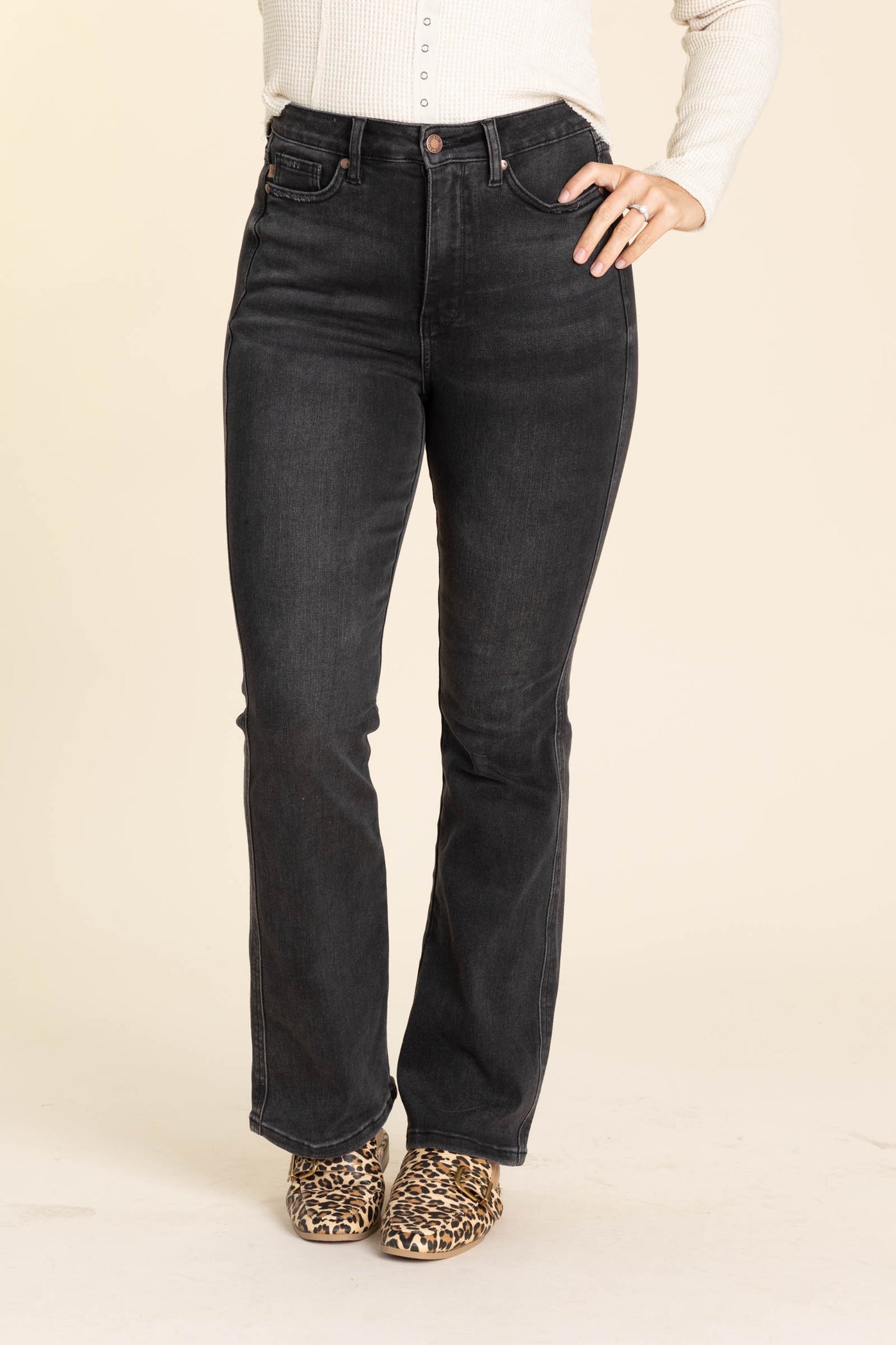 Judy Blue Black Inseam Program Bootcut Jeans