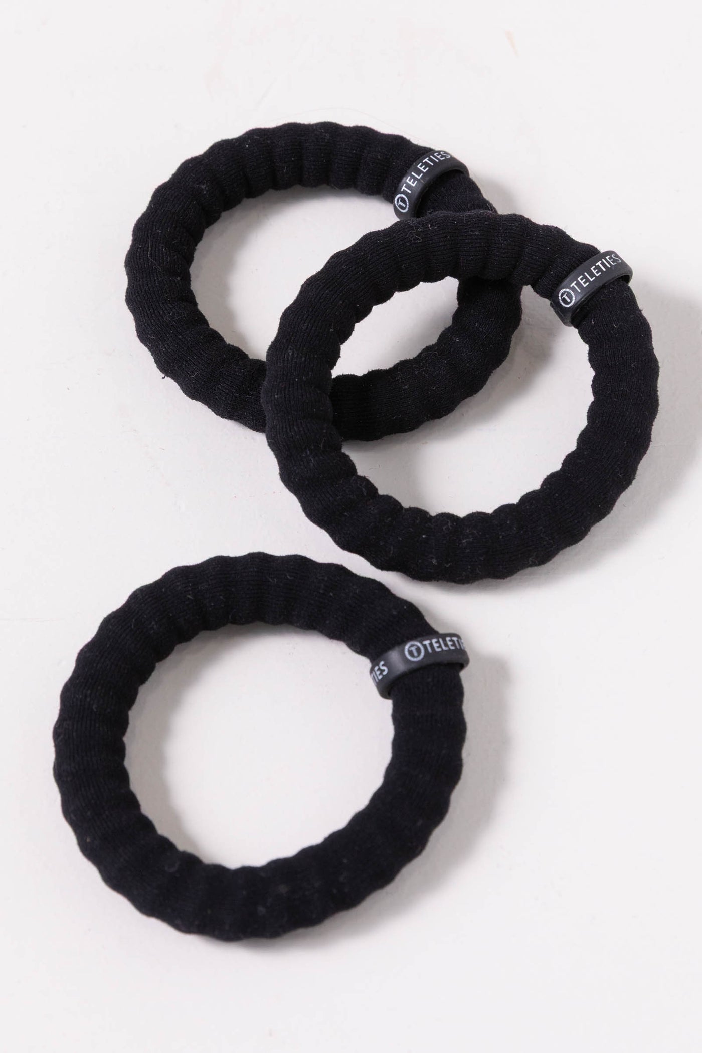 Jet Black Nylon Hair Ties
