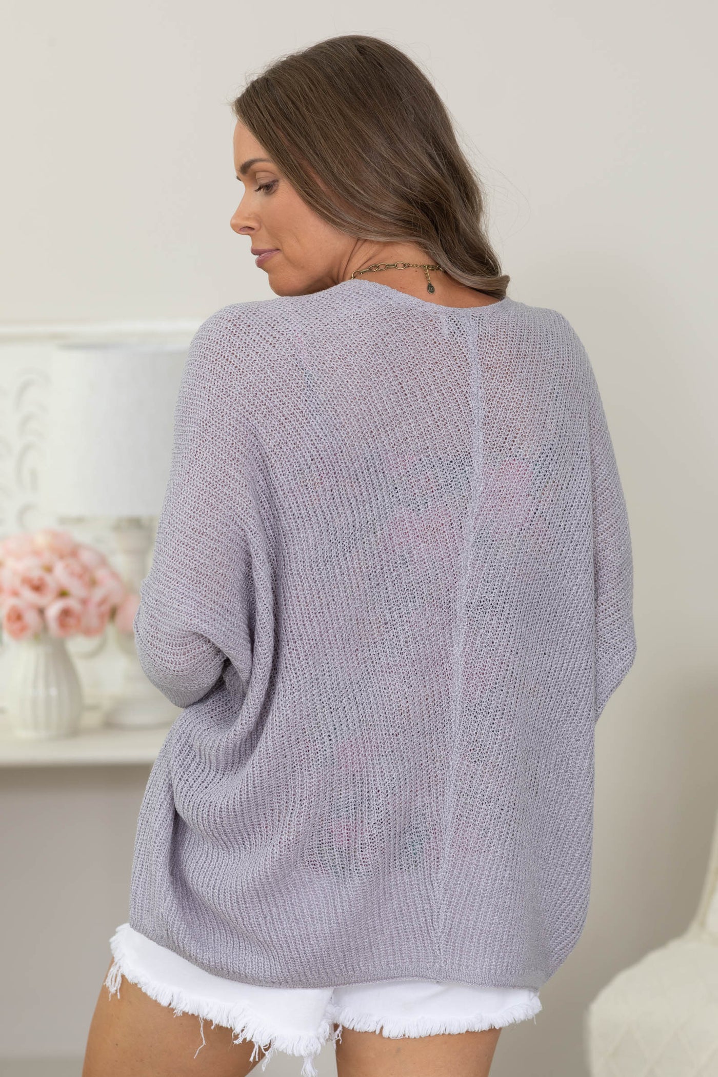 Dolman Sleeve Lightweight Open Front Cardigan