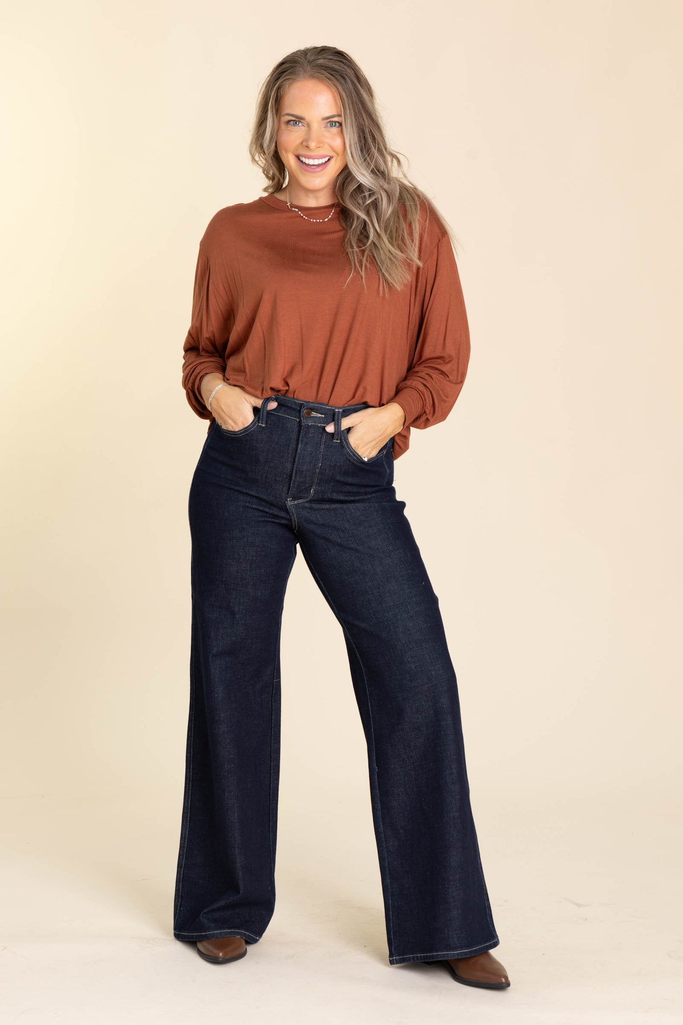 Judy Blue Tummy Control Retro Wide Jeans