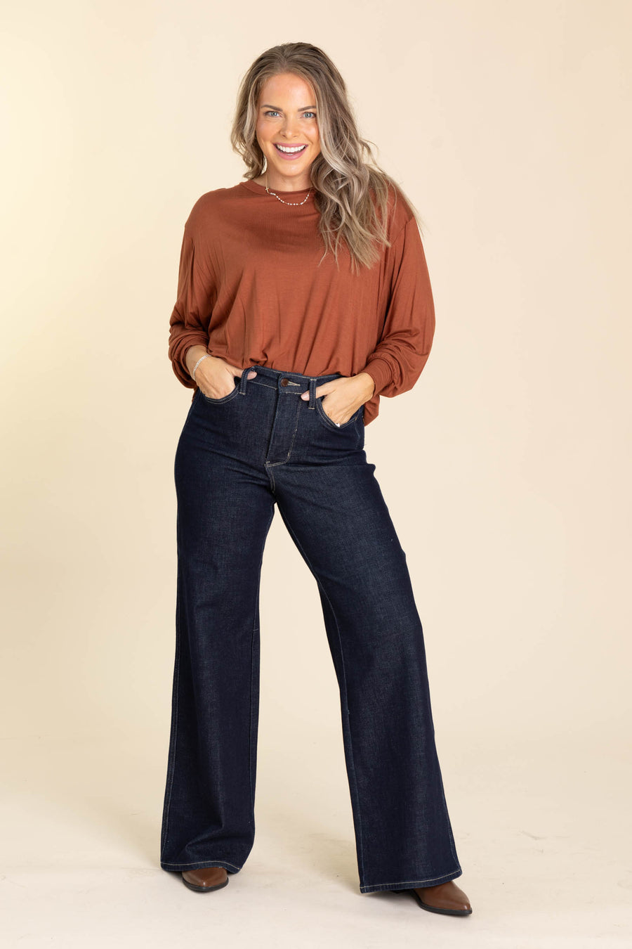 Judy Blue Tummy Control Retro Wide Jeans