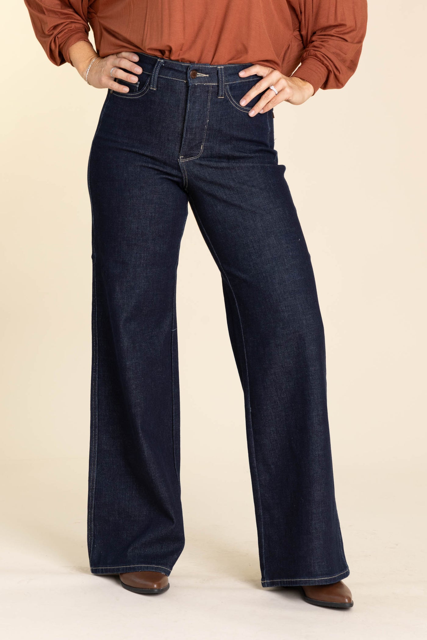 Judy Blue Tummy Control Retro Wide Jeans