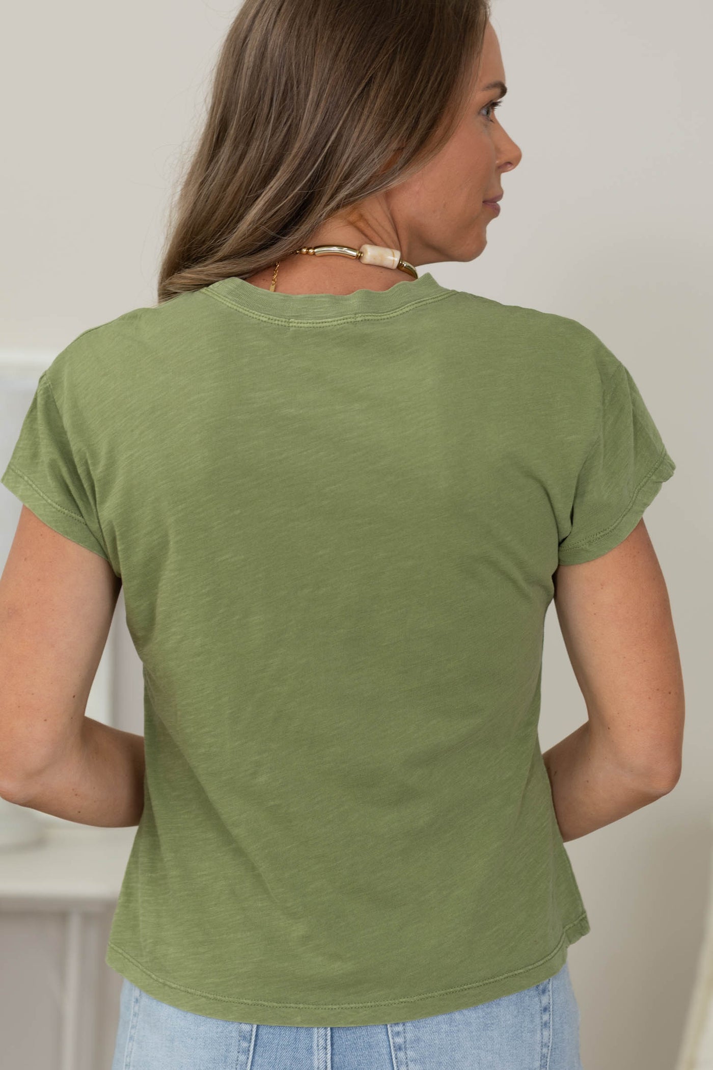 Garment Dye Cotton Crewneck Baby Tee