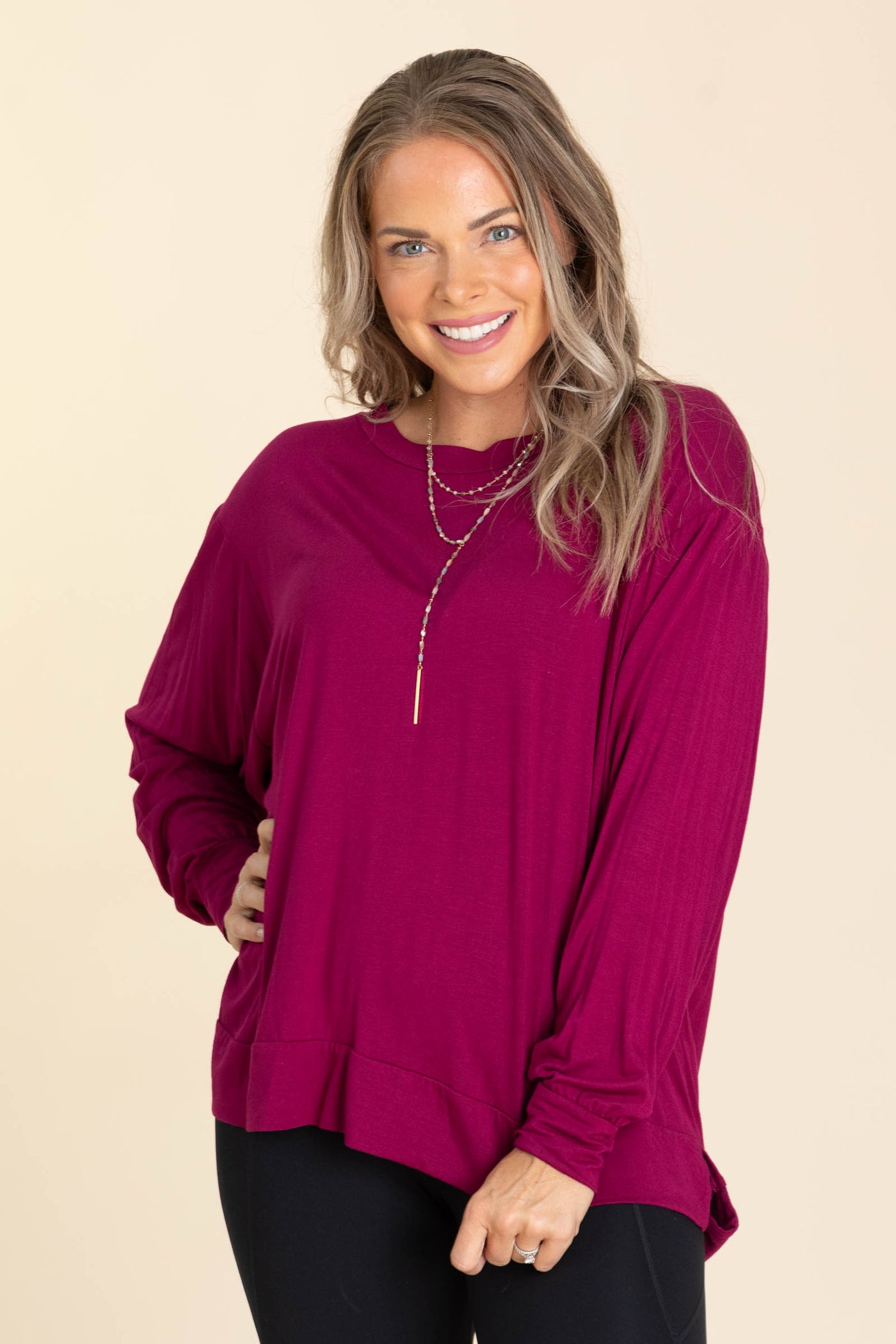 Super Soft Basic Dolman Sleeve Top