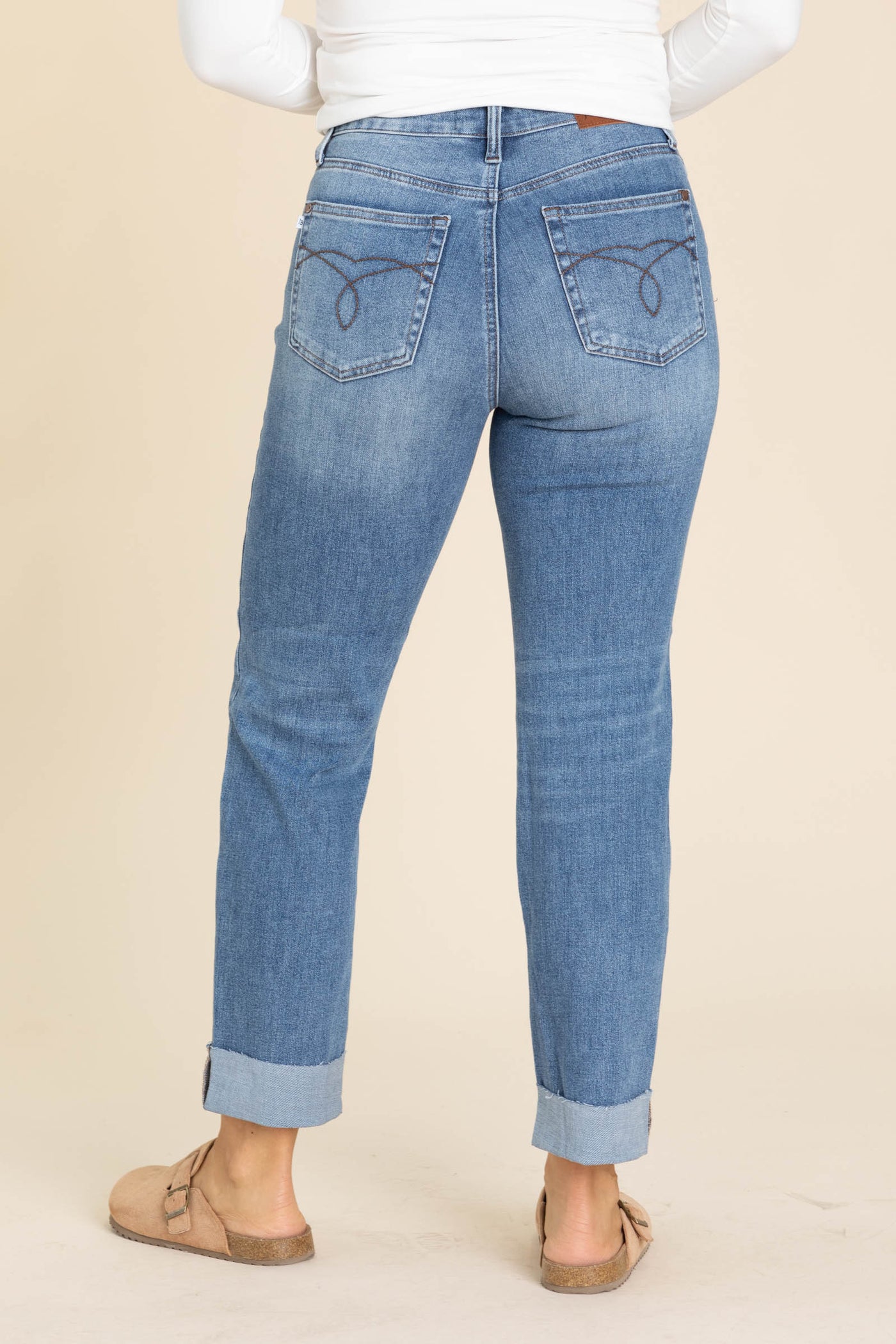 Judy Blue Criss-Cross Single Cuff Jean