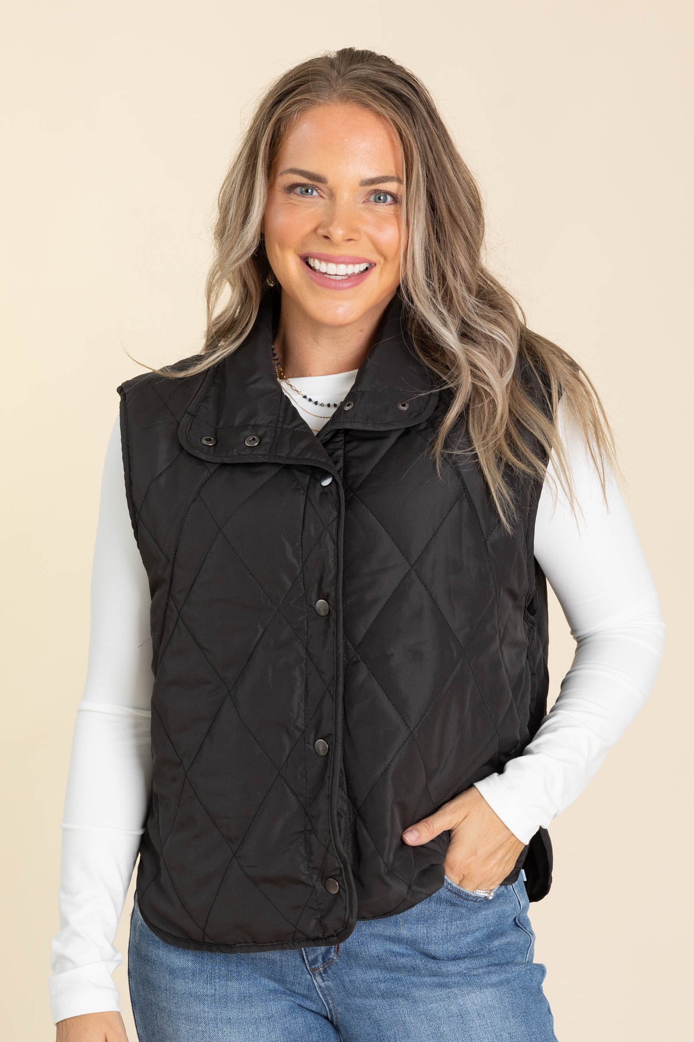 Quilted Puffer Vests With Full Lining