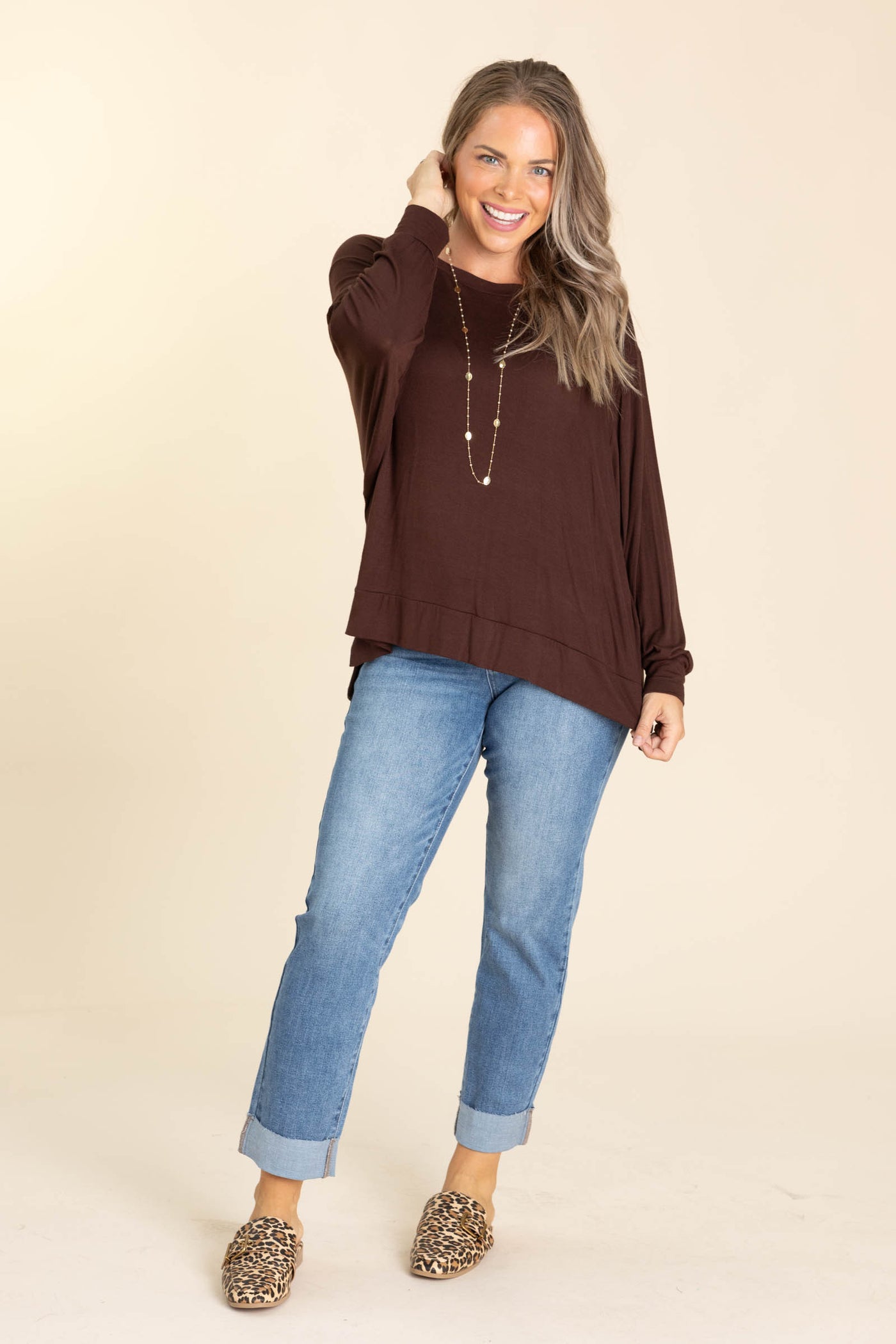 Super Soft Basic Dolman Sleeve Top
