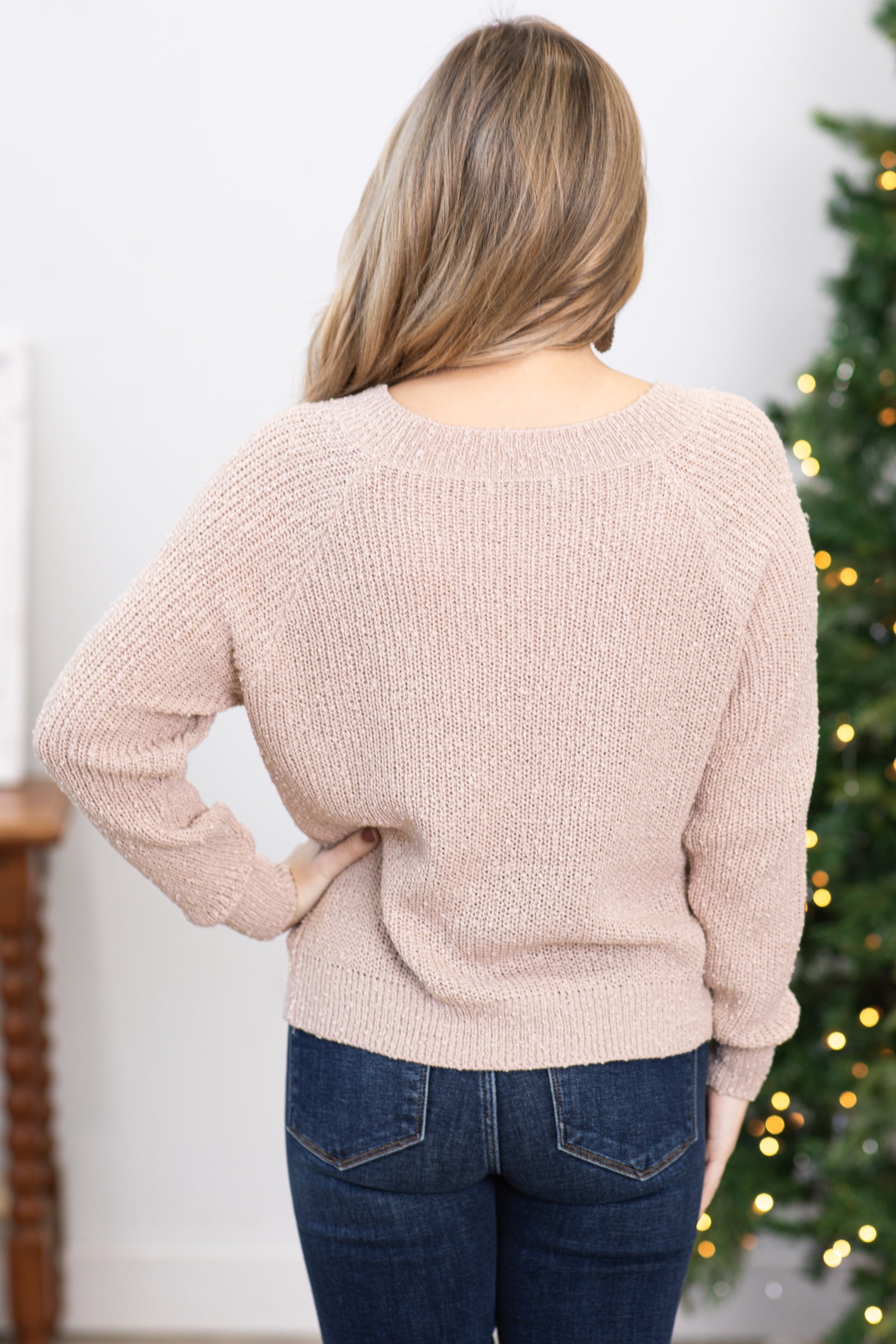Taupe Ribbed Sweater
