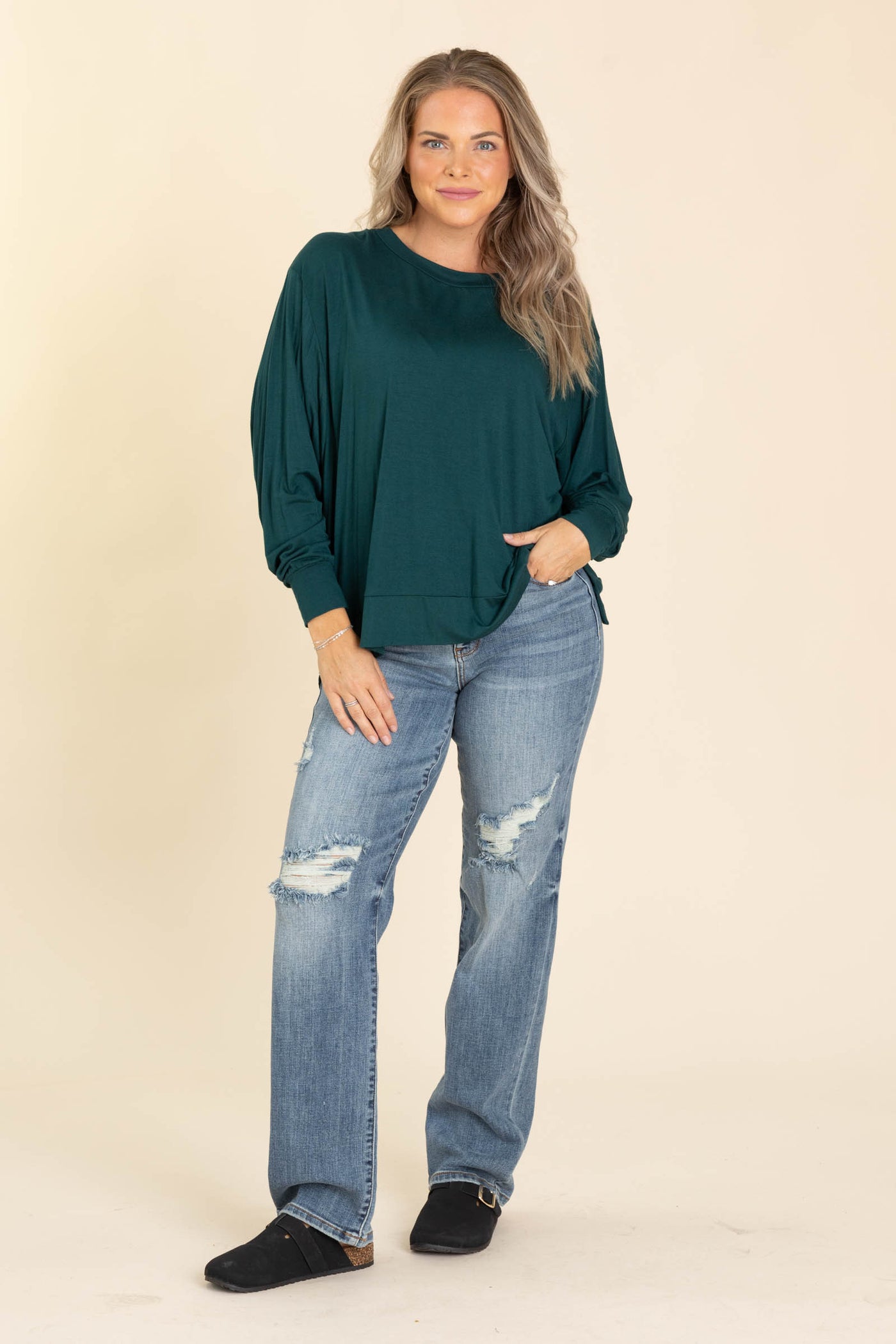 Super Soft Basic Dolman Sleeve Top