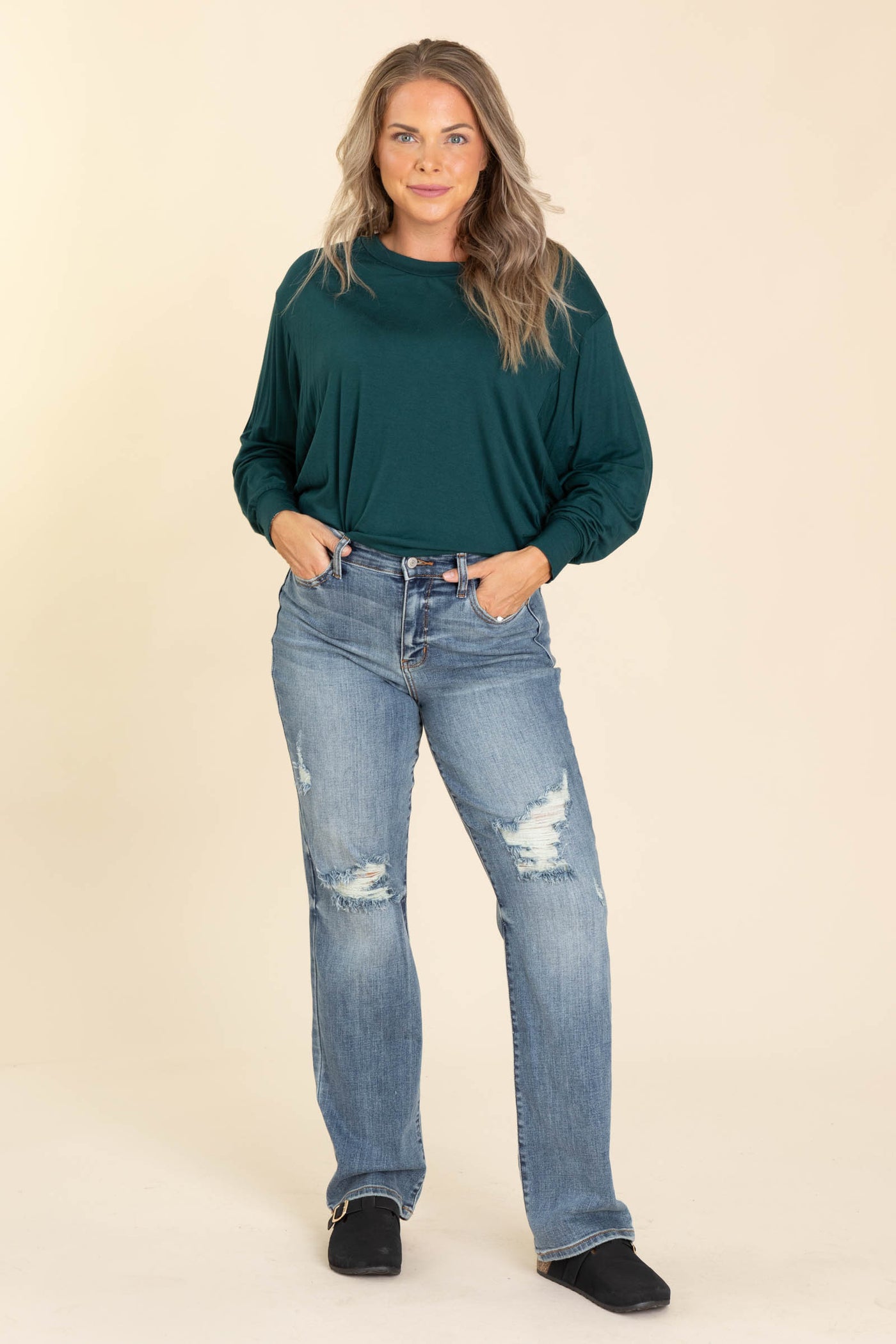 Judy Blue High Waist Dad Straight Jeans