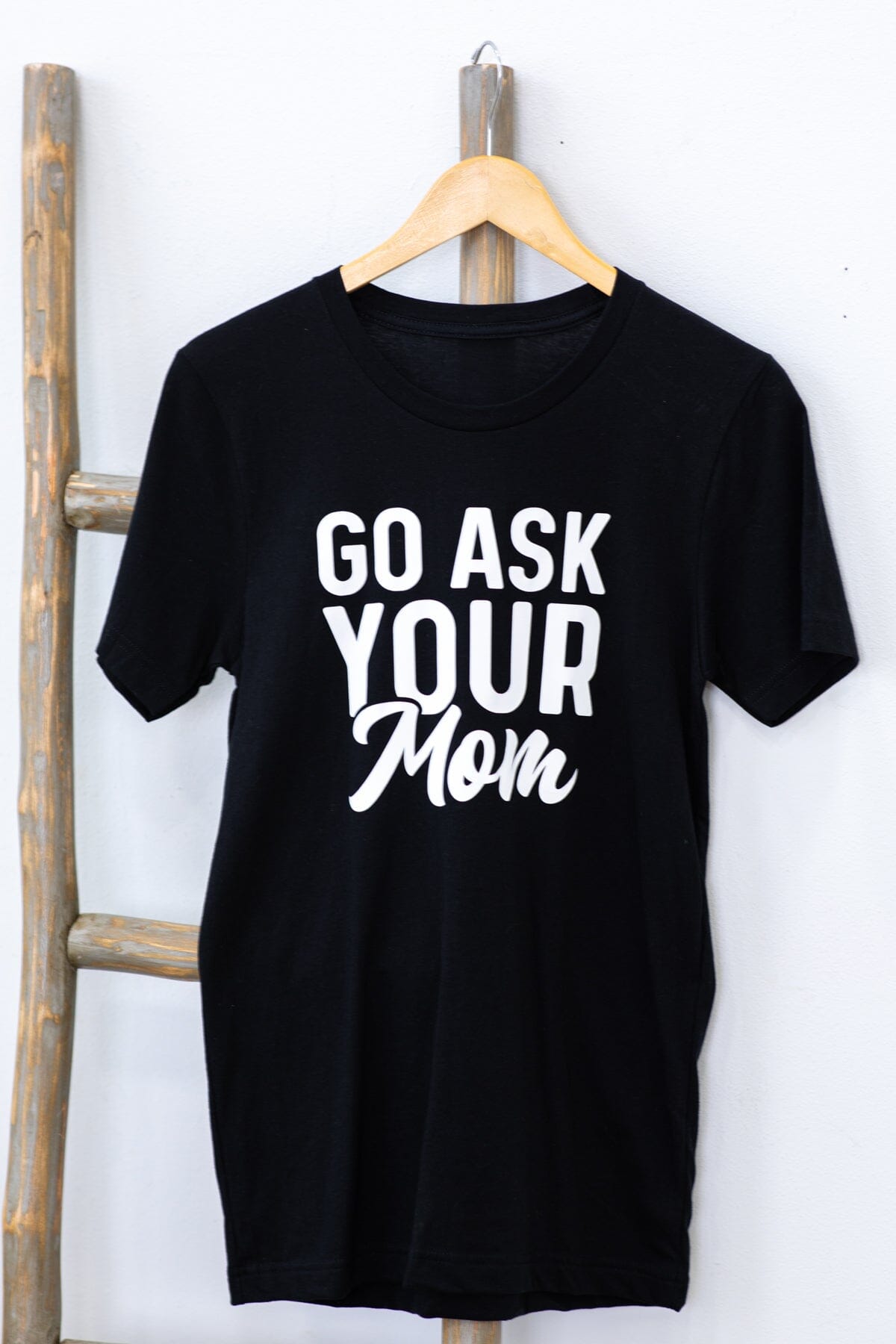 Black Go Ask Your Mom Graphic Tee - Filly Flair
