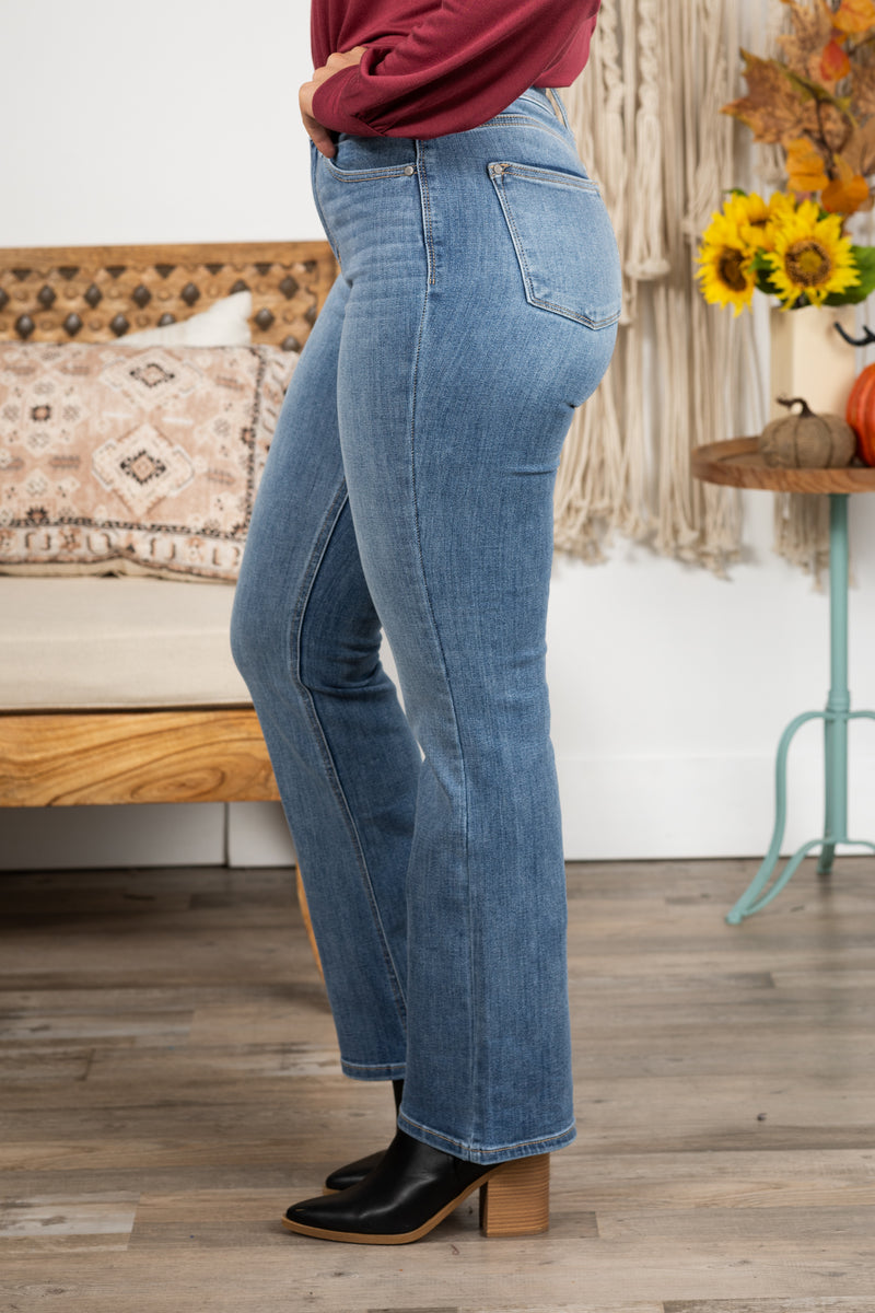 Judy Blue Mid Rise Vintage Wash Bootcut Jeans
