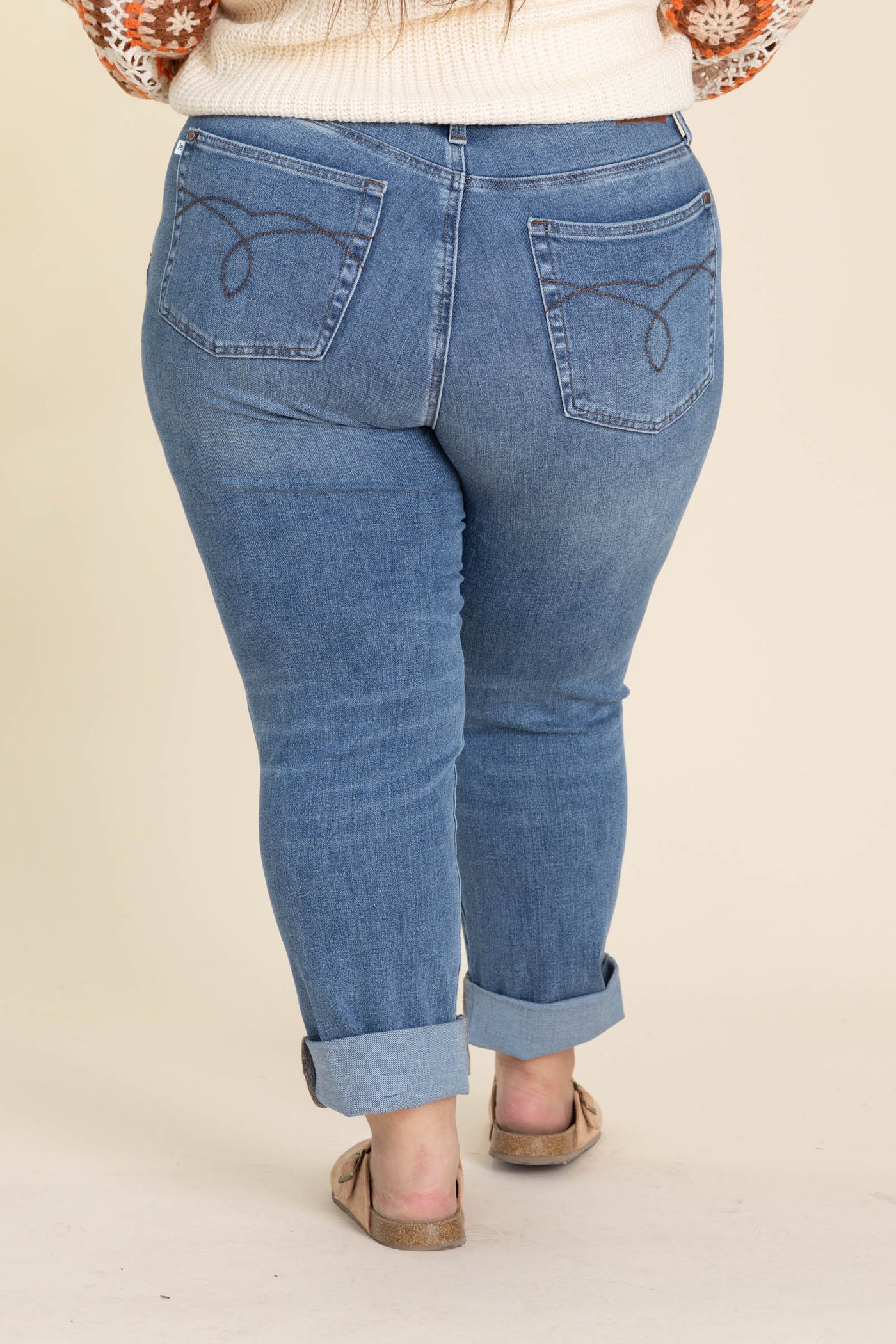 Judy Blue Criss-Cross Single Cuff Jean