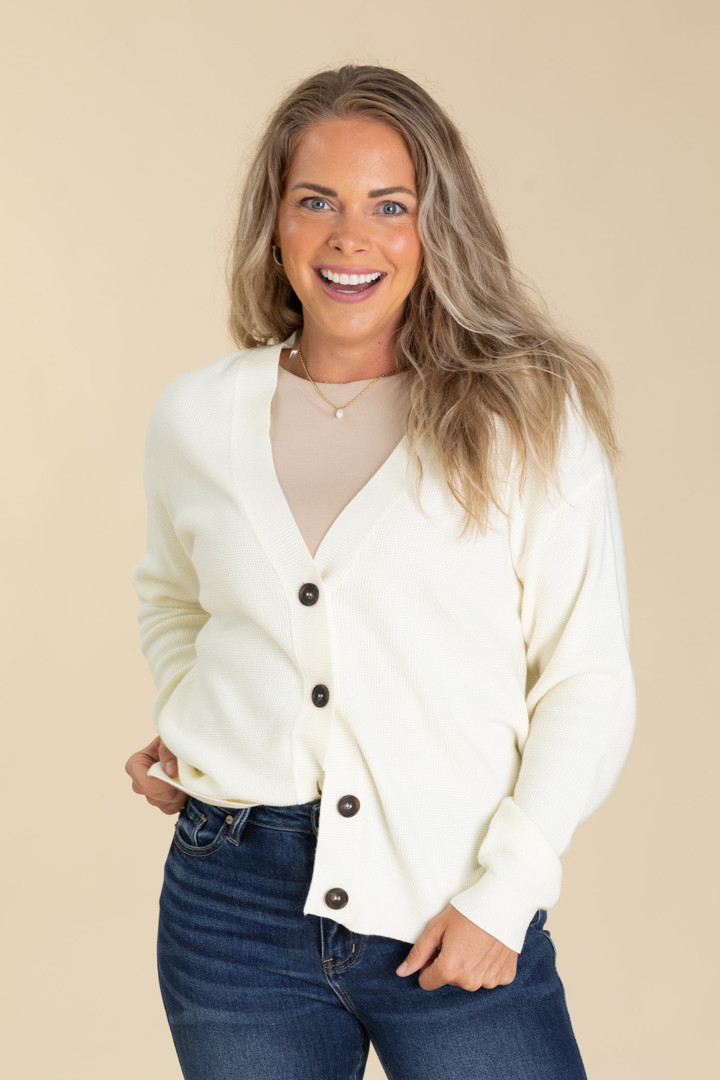 Knit Sweater Cardigans With Buttons