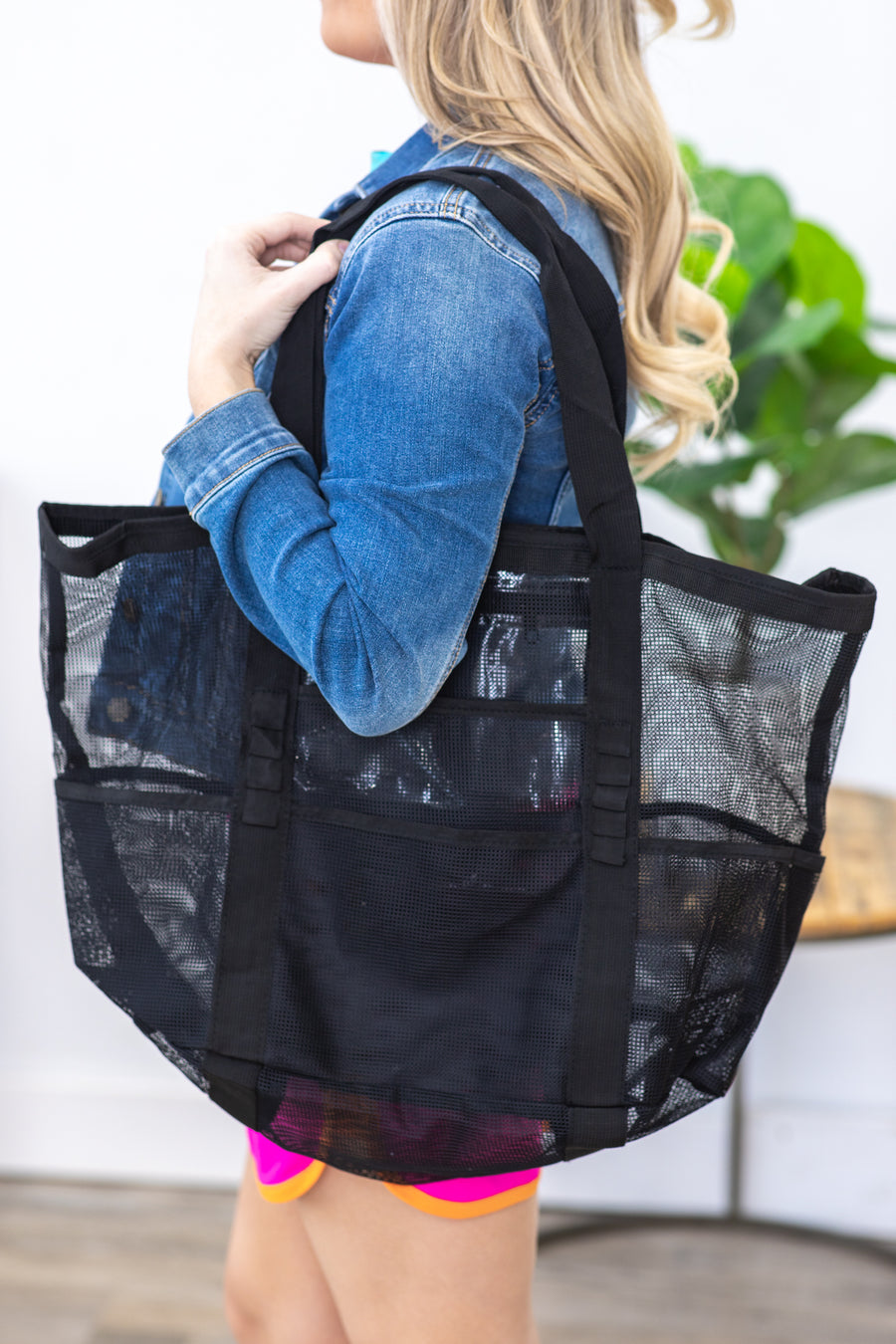 Black Mesh Travel Bag
