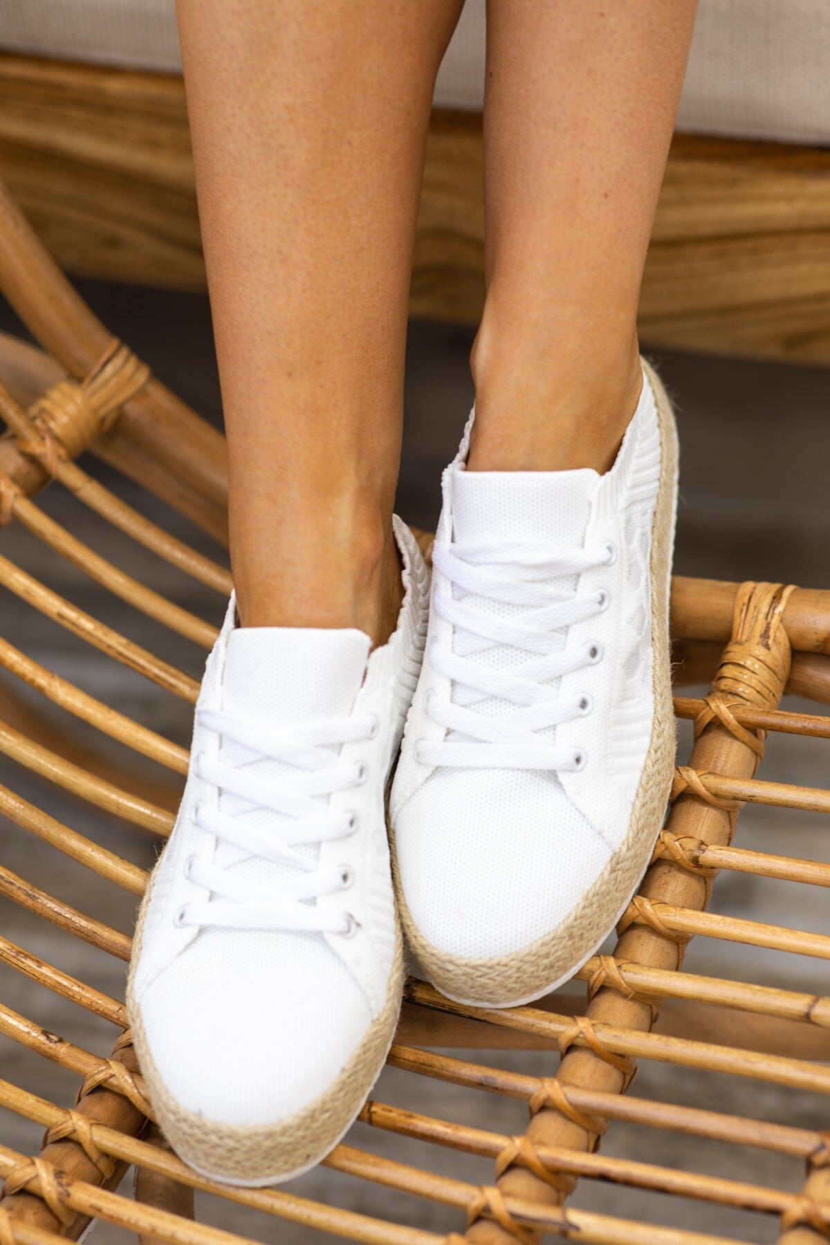 White Espadrille Sneakers - Filly Flair