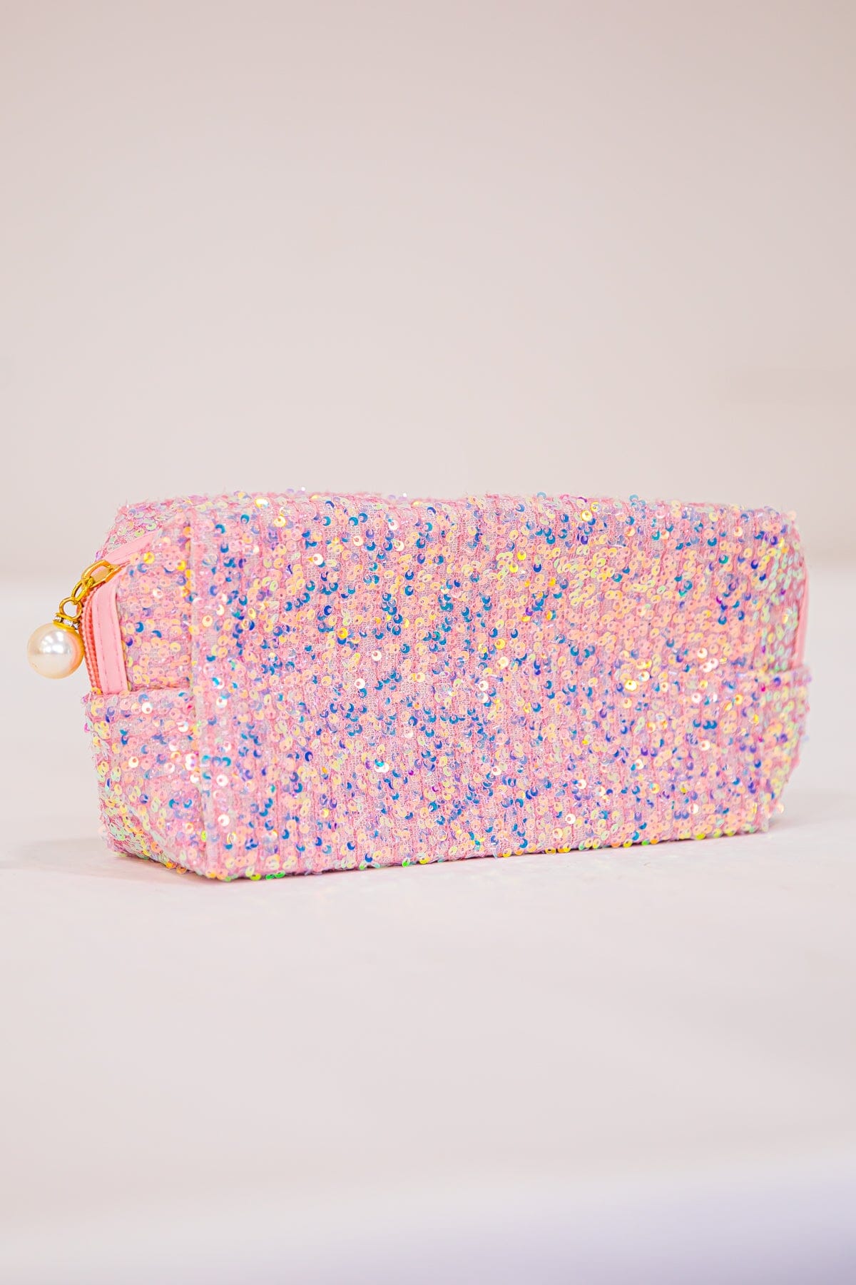 Blush Multicolor Sequin Makeup Bag - Filly Flair