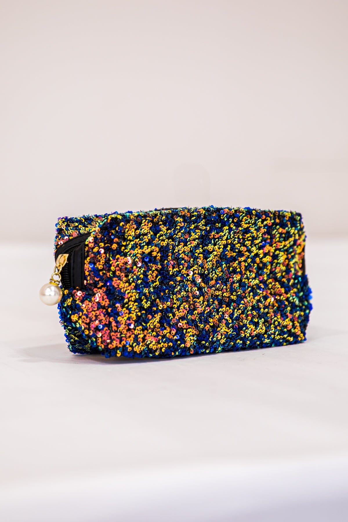 Black Multicolor Sequin Makeup Bag - Filly Flair