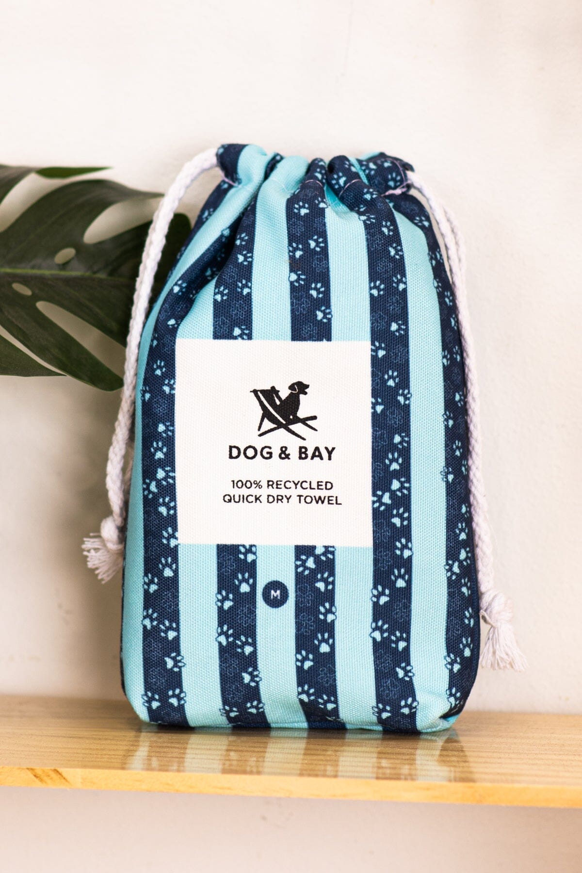 Navy and Aqua Stripe Quick Dry Pet Towel - Filly Flair