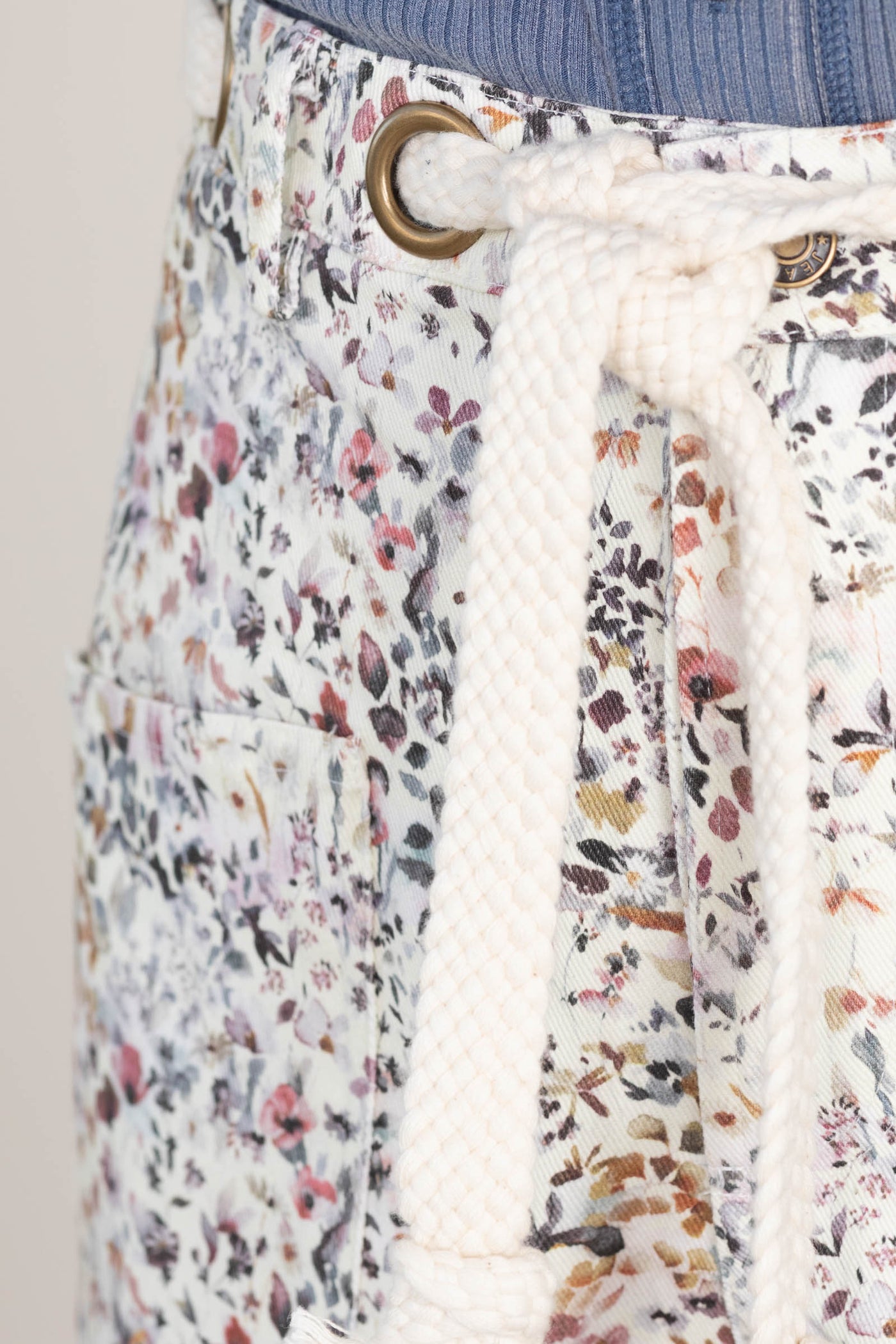 Wild Flowers Pull On Printed Rope String Pants