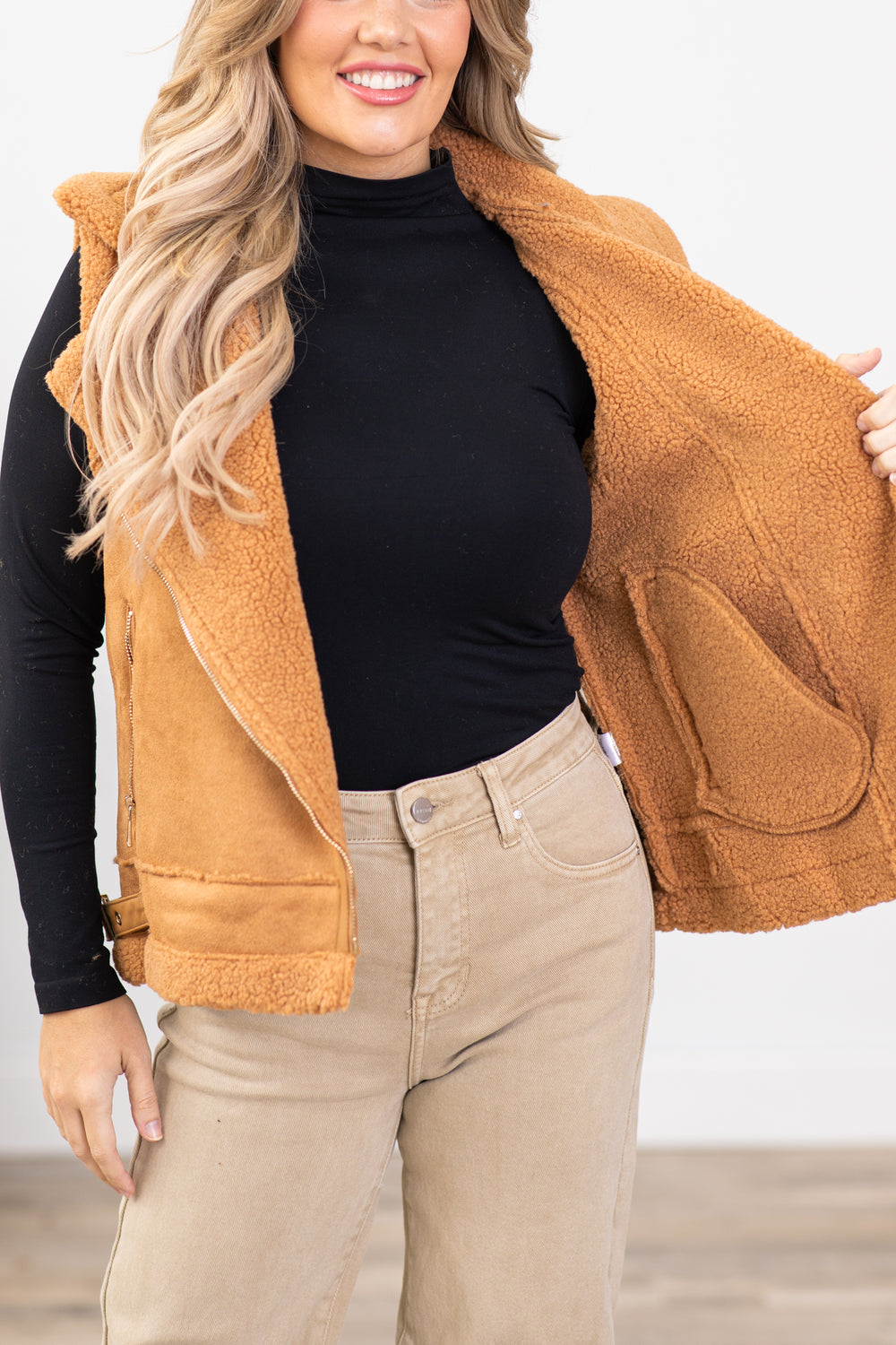 Ether Fina Vest, Camel