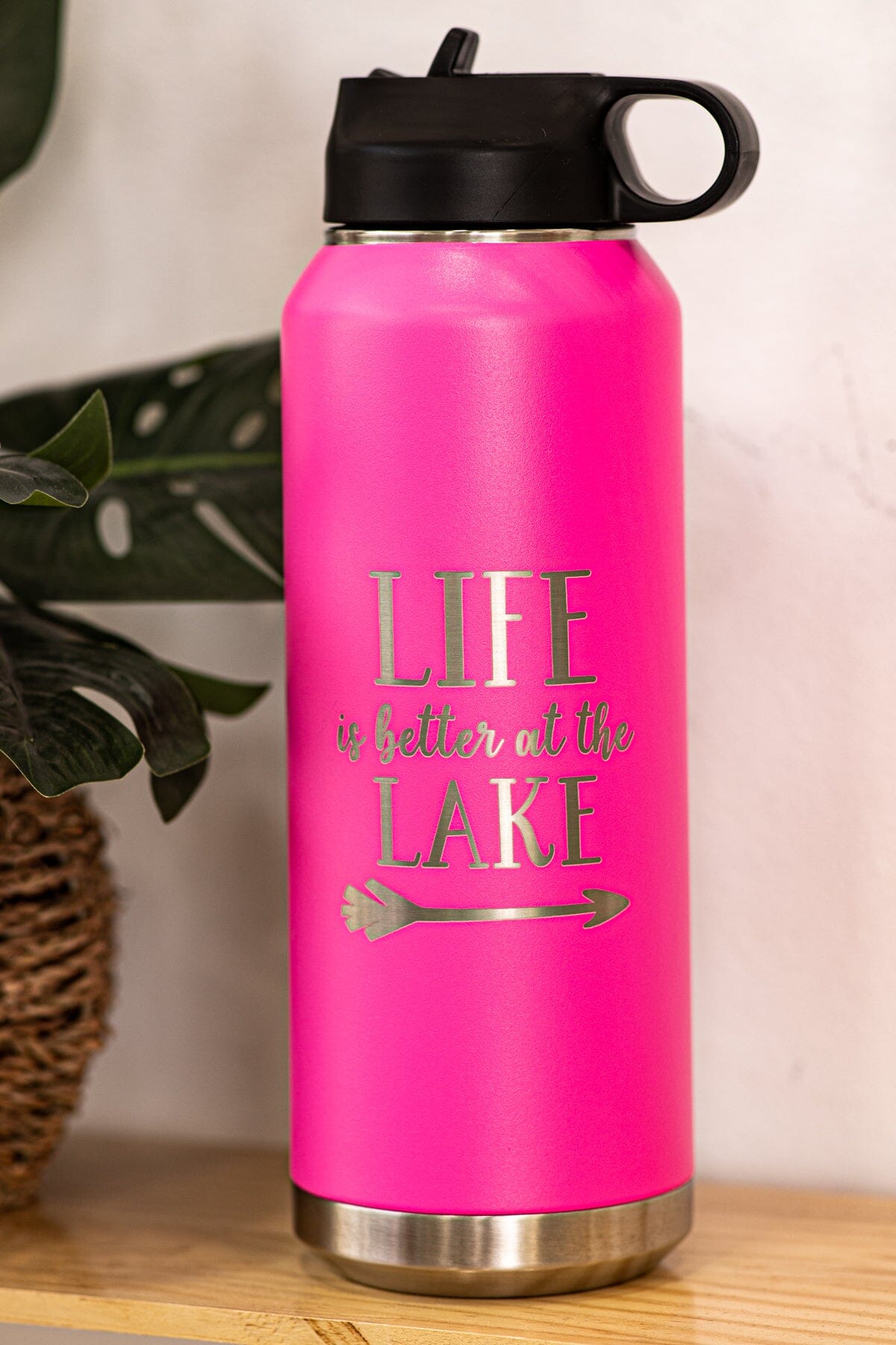 Pink Life Is Better At The Lake Water Bottle - Filly Flair