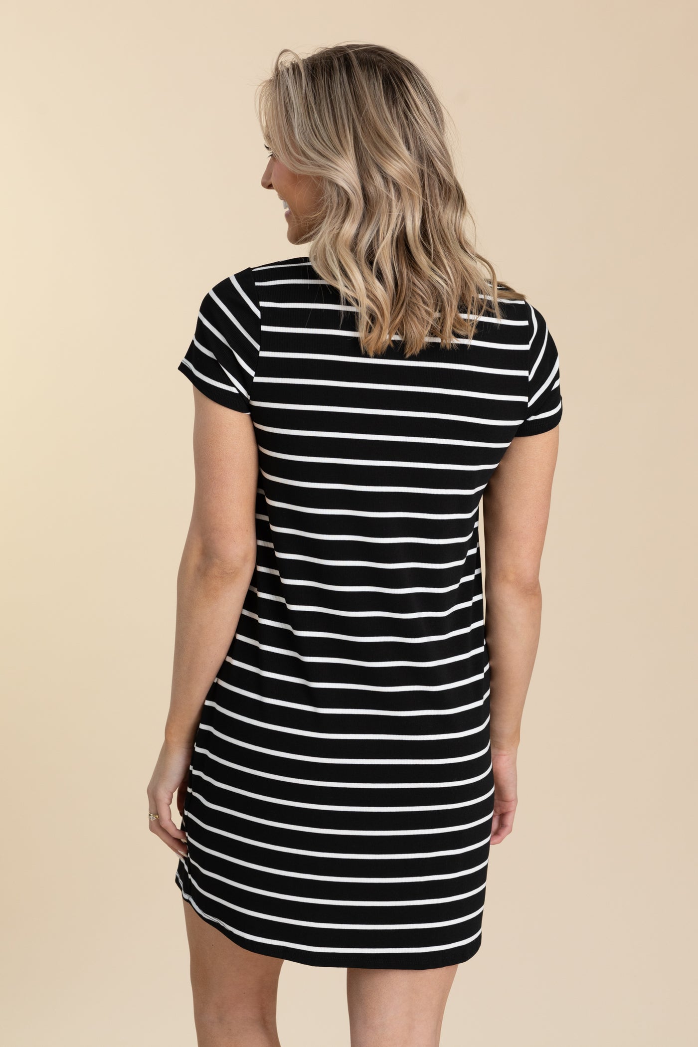 Black And White Stripe T-Shirt Dress Filly Flair Black And White Stripe T-Shirt Dress Filly Flair