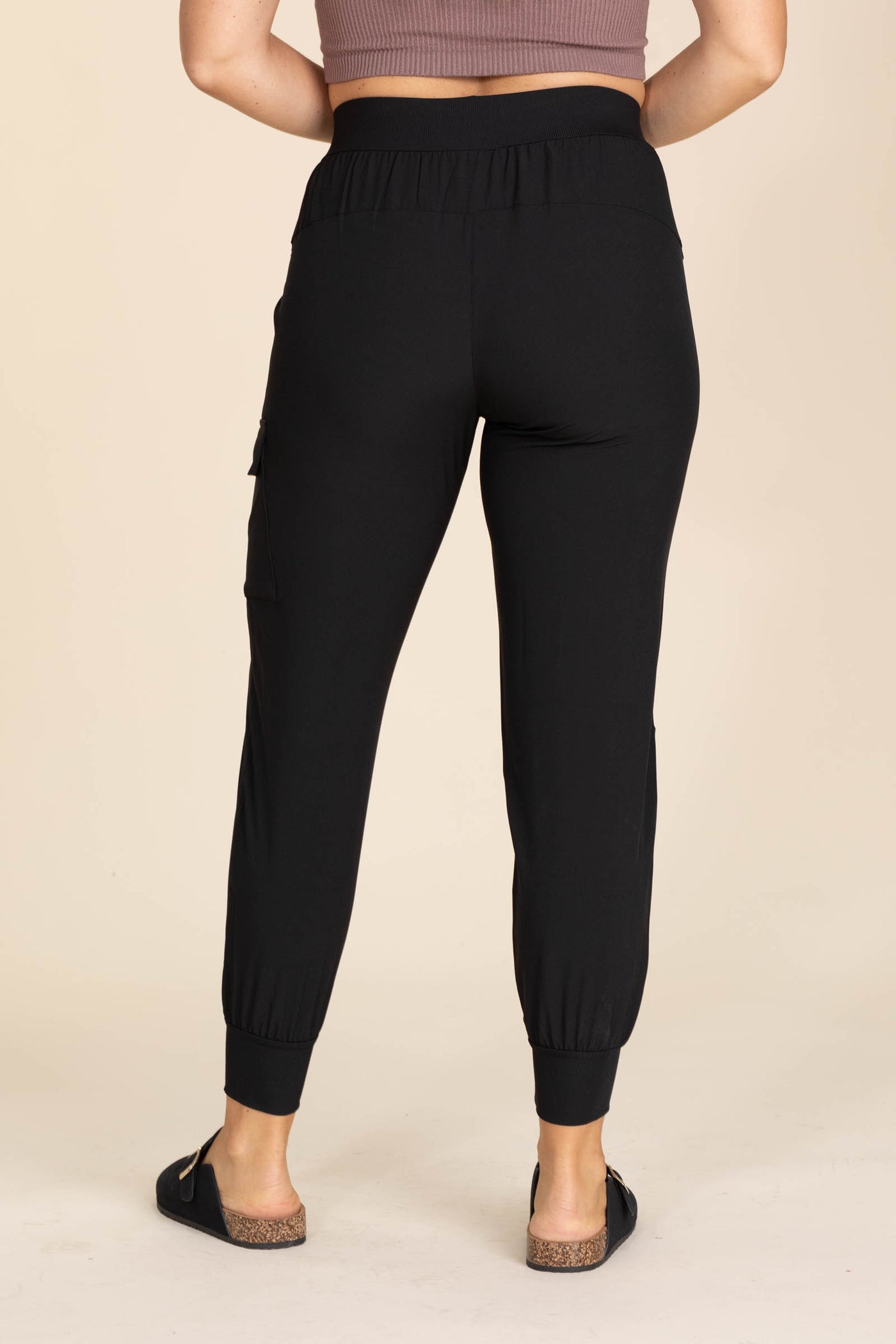 Drawstring High-Waisted Active Joggers