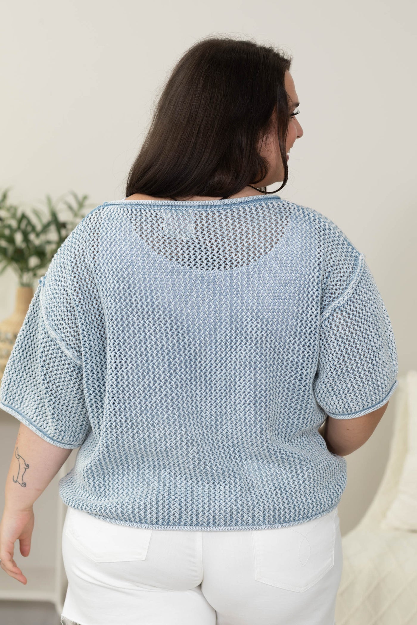 Washed Vintage Soft Boatneck Knit Top