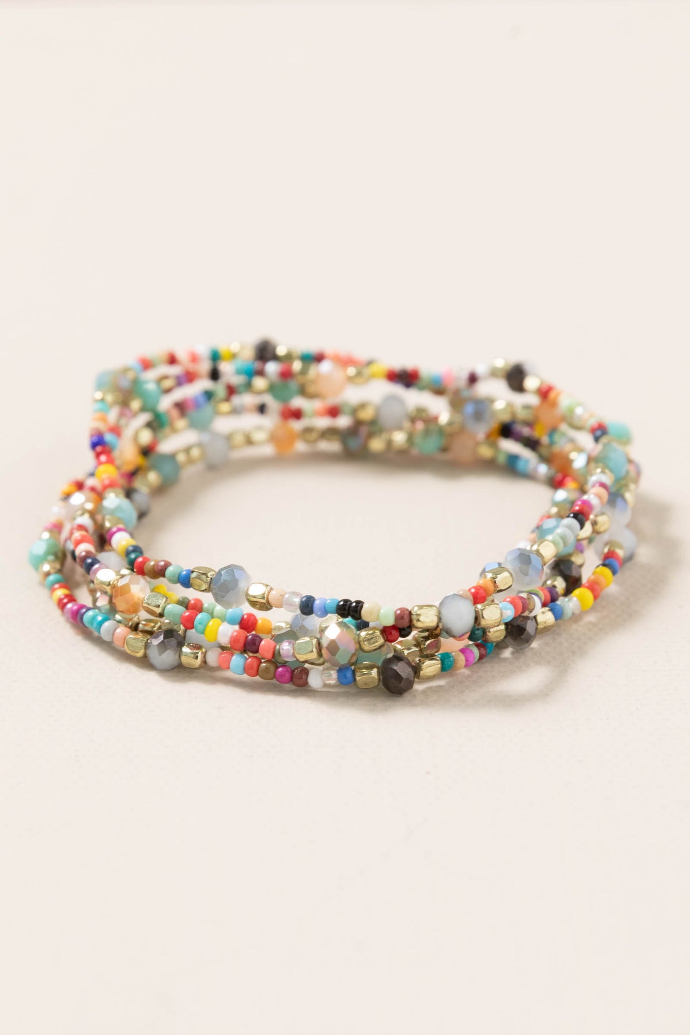 Candy Multicolor Bead Stretch Bracelet Set