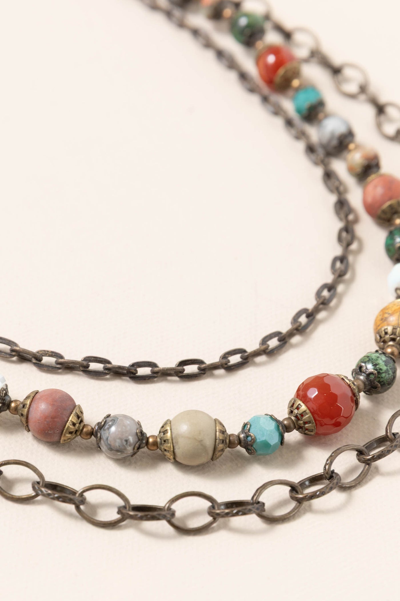 Bronze Carter 3 Layered Necklace
