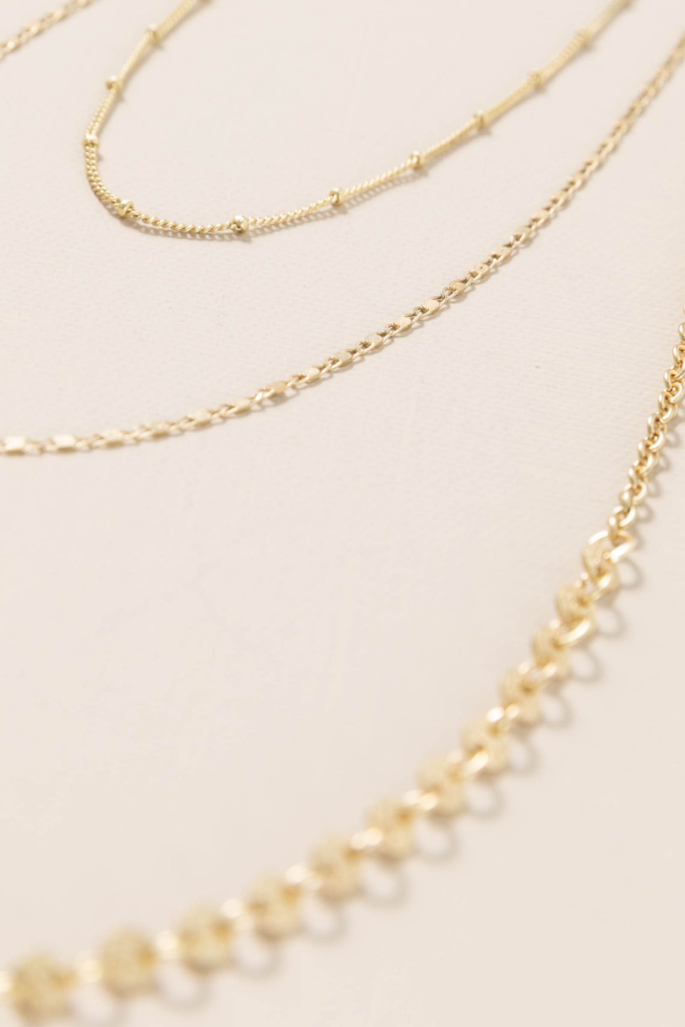 Gold Triple Layer Necklace