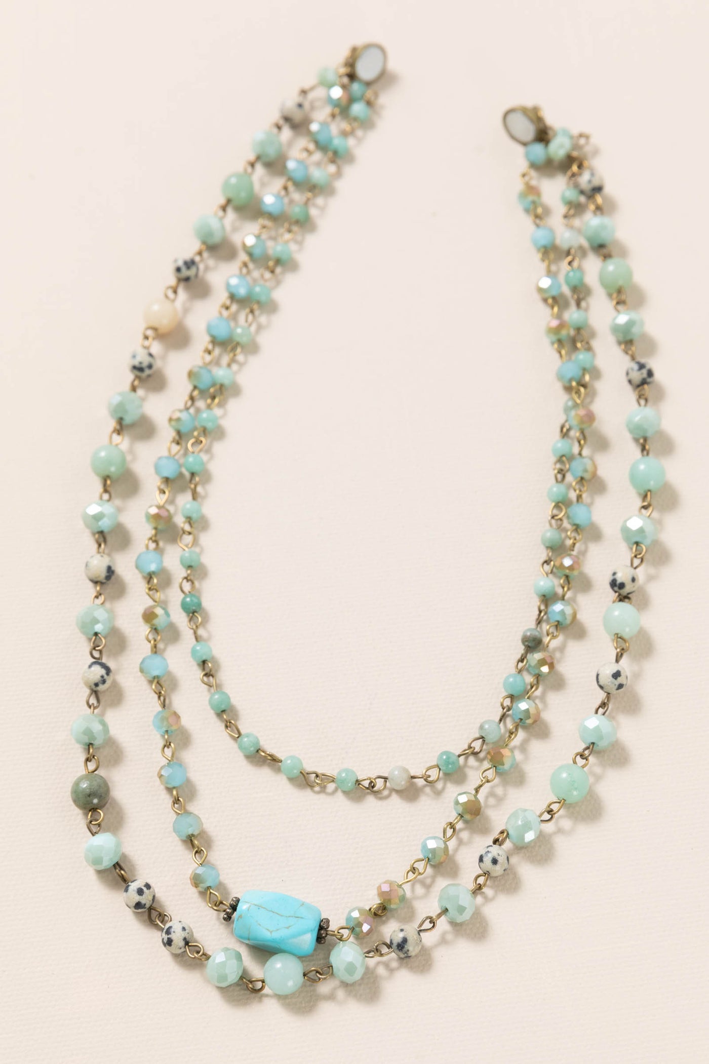 Mint Adjustable Layered Necklace
