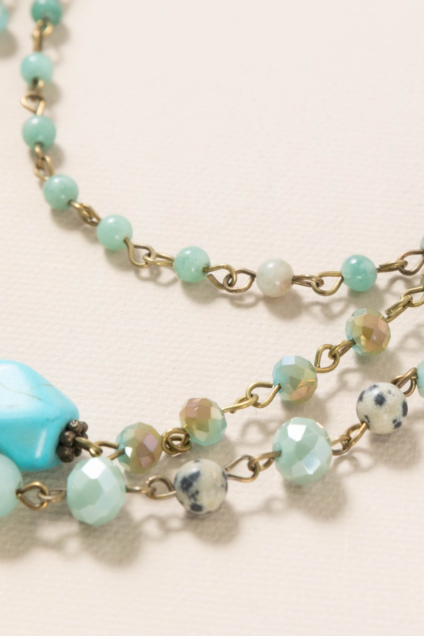 Mint Adjustable Layered Necklace