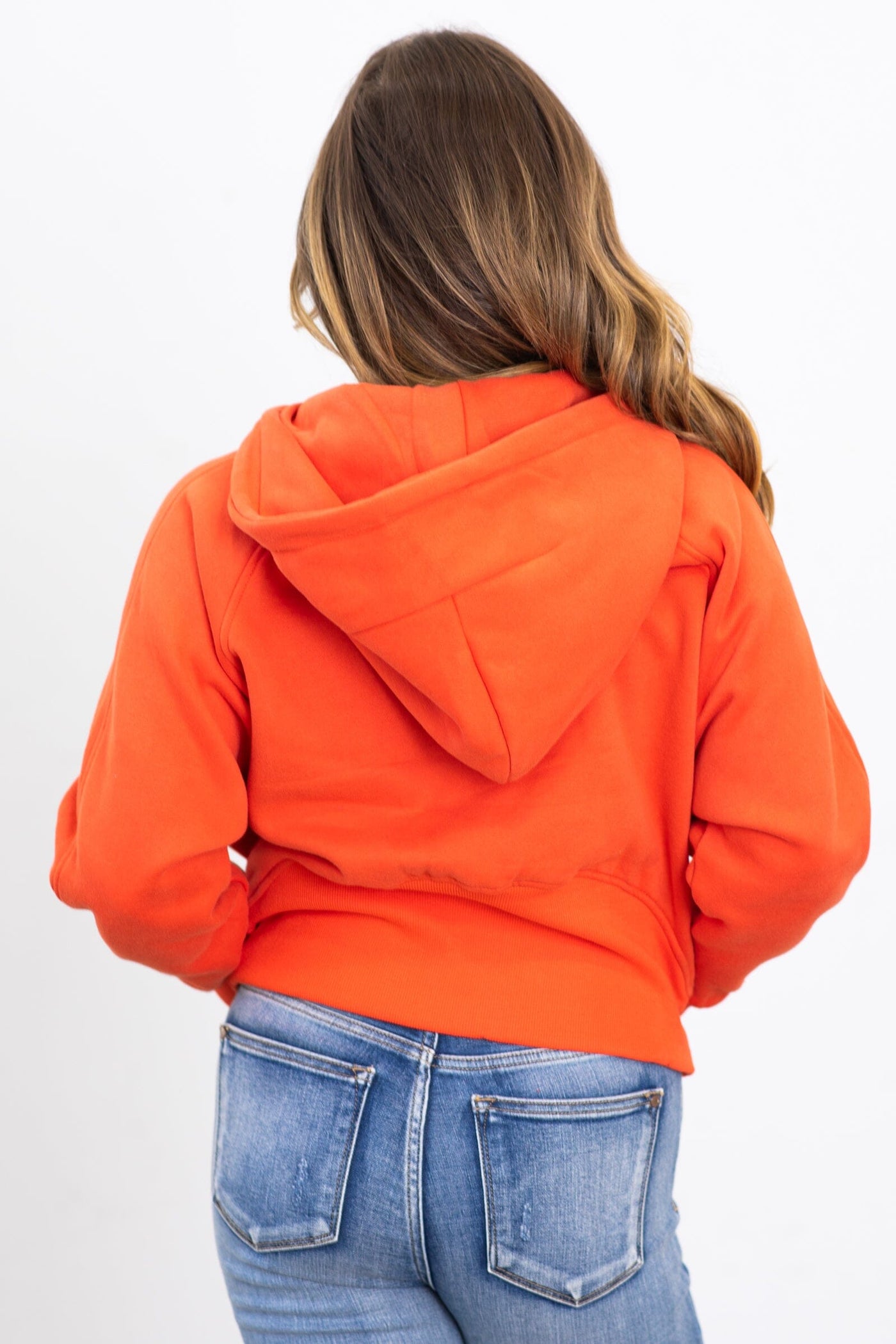The Essential 1/2 Zip Hoodie in Orange - Filly Flair