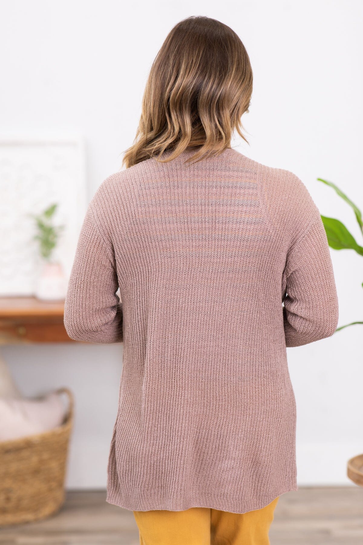 Mocha Sweater Cardigan With Pockets - Filly Flair