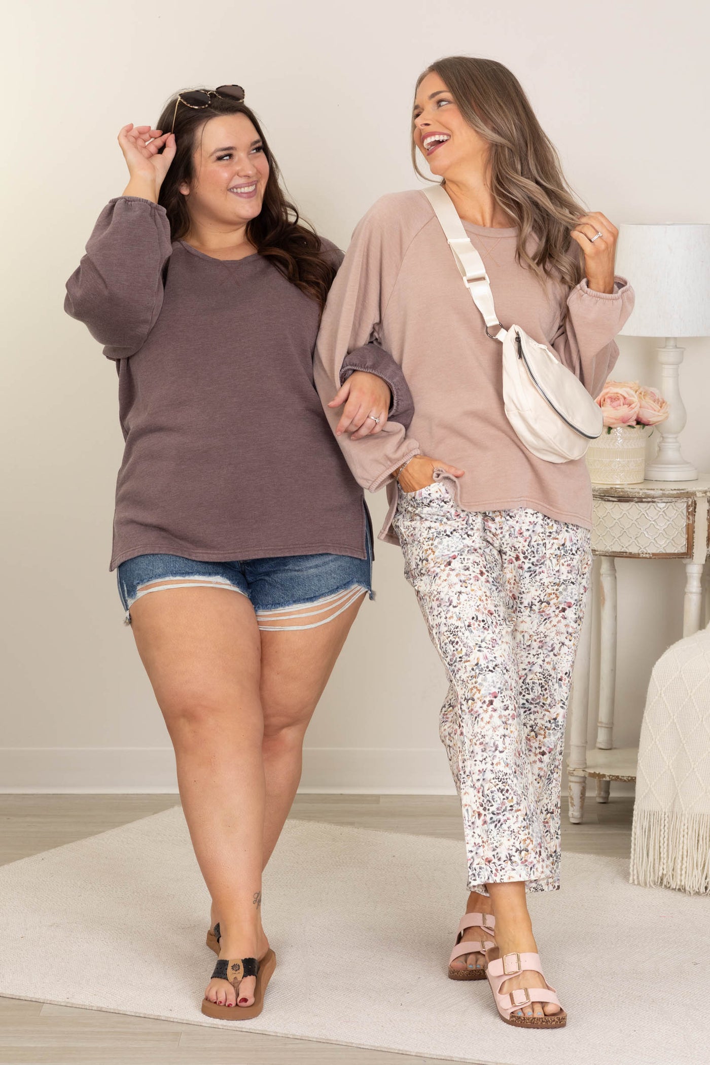 Cozy Campfire Balloon Sleeve Sweatshirt