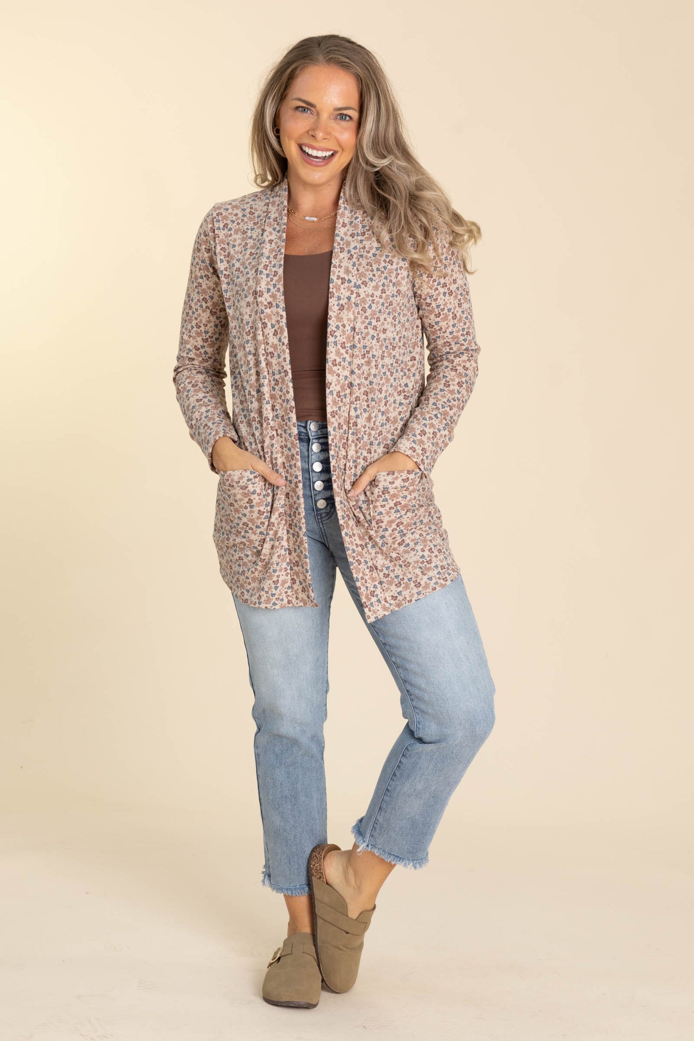WOMEN FA FLIP SIDE KNIT CARDIGAN main image 1