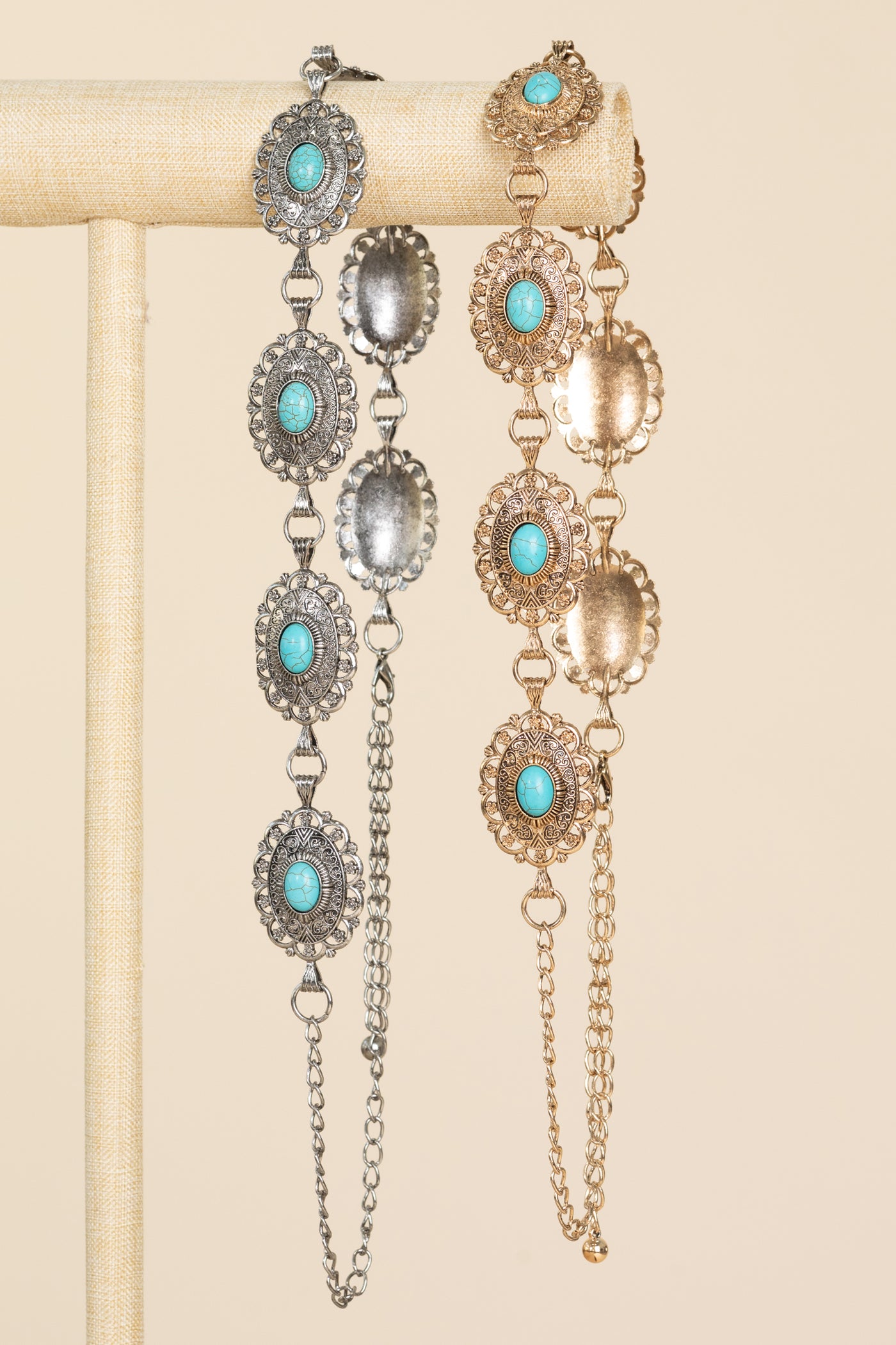 Vintage Turquoise Western Chain Belts